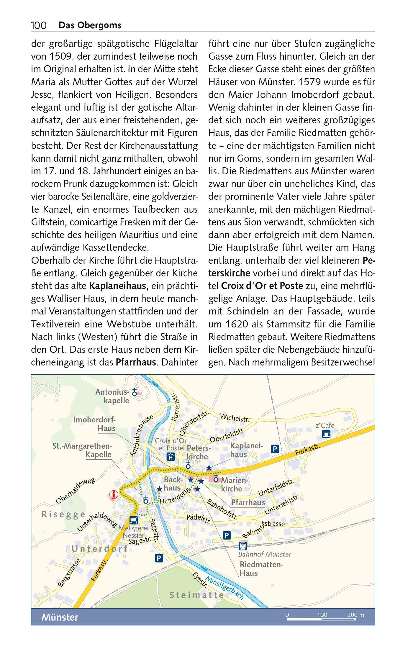 Beispielinhalt (Bild) TRESCHER Reiseführer Wallis