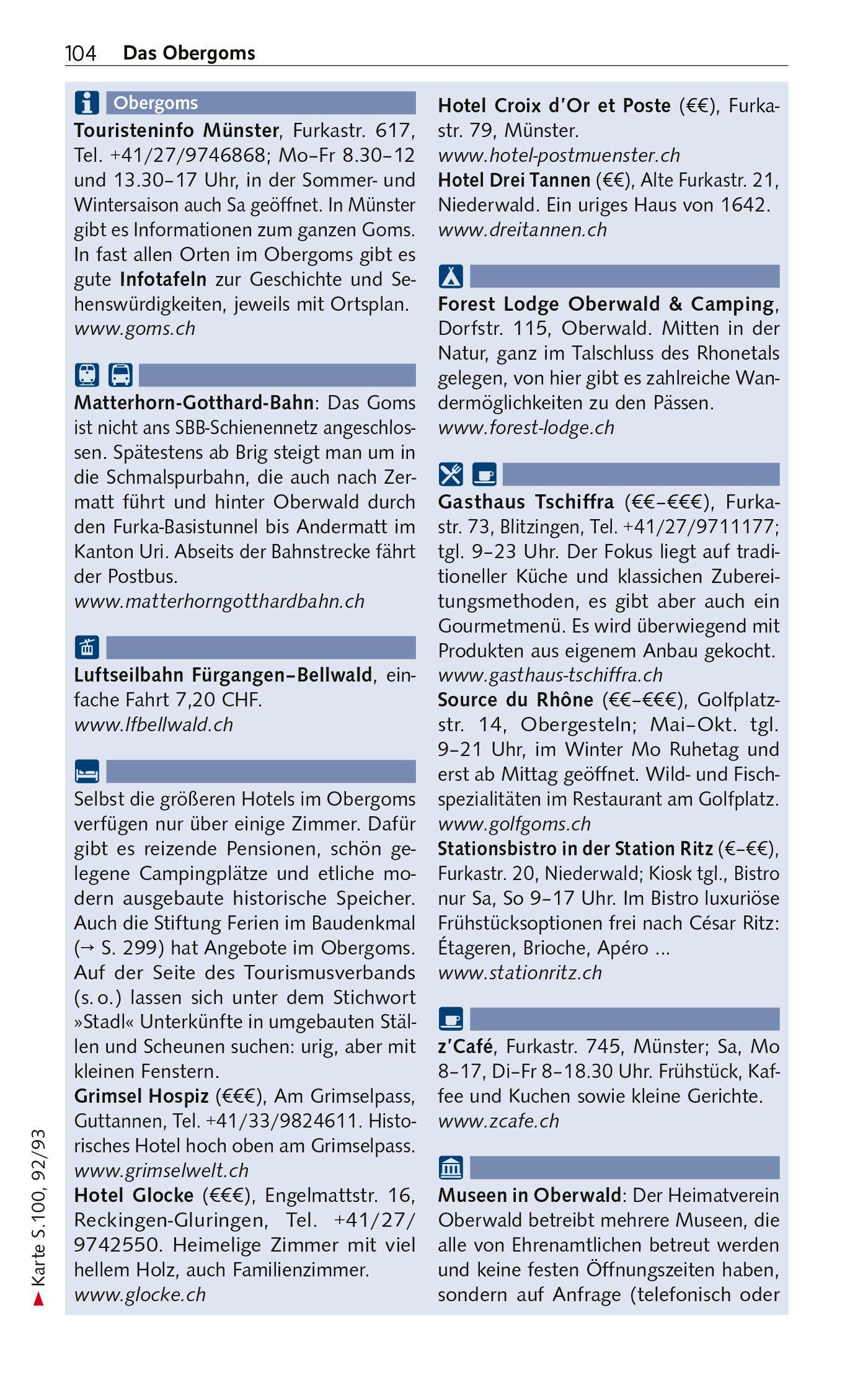 Beispielinhalt (Bild) TRESCHER Reiseführer Wallis