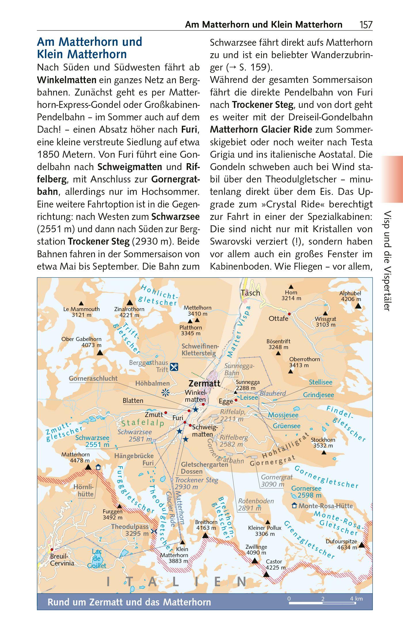 Beispielinhalt (Bild) TRESCHER Reiseführer Wallis