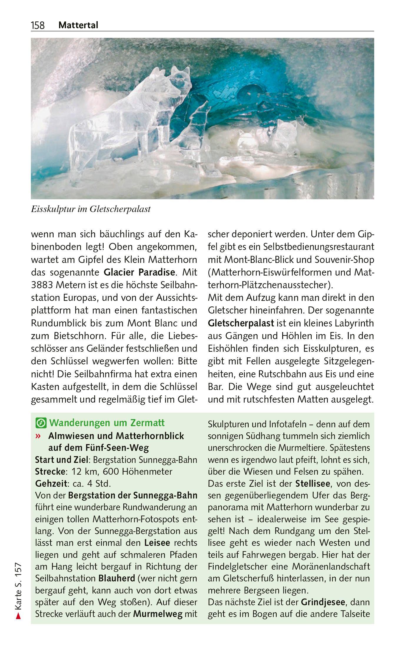 Beispielinhalt (Bild) TRESCHER Reiseführer Wallis