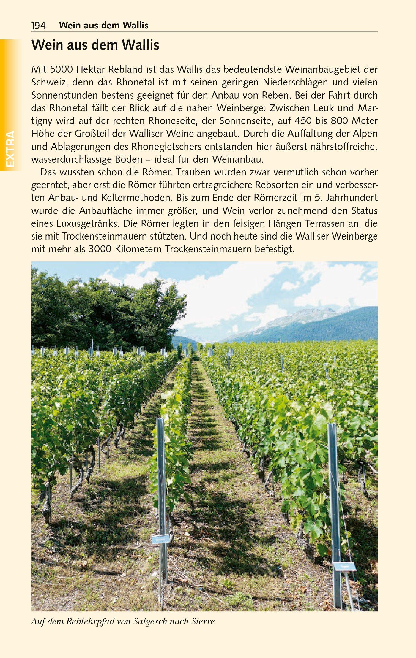 Beispielinhalt (Bild) TRESCHER Reiseführer Wallis