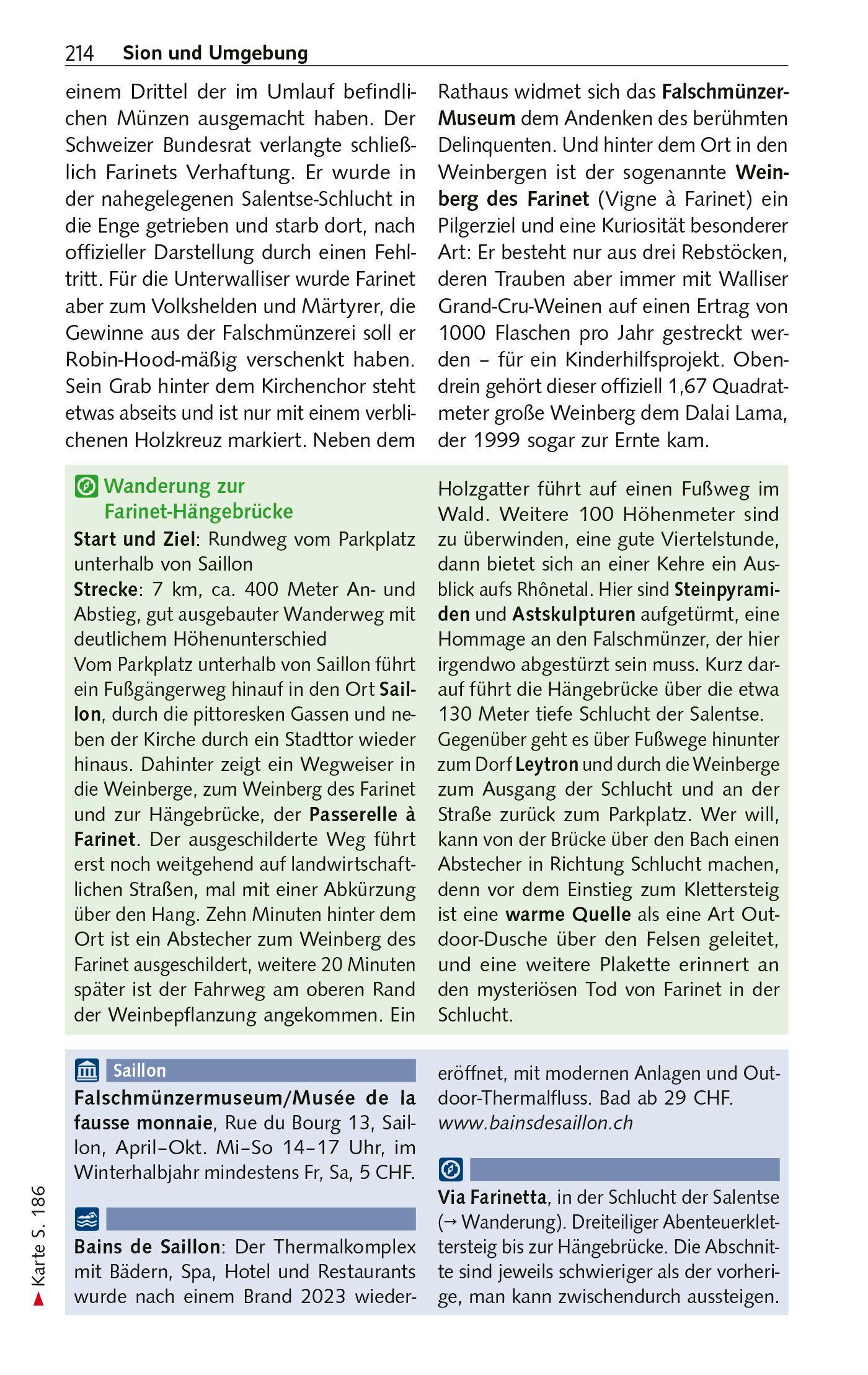 Beispielinhalt (Bild) TRESCHER Reiseführer Wallis