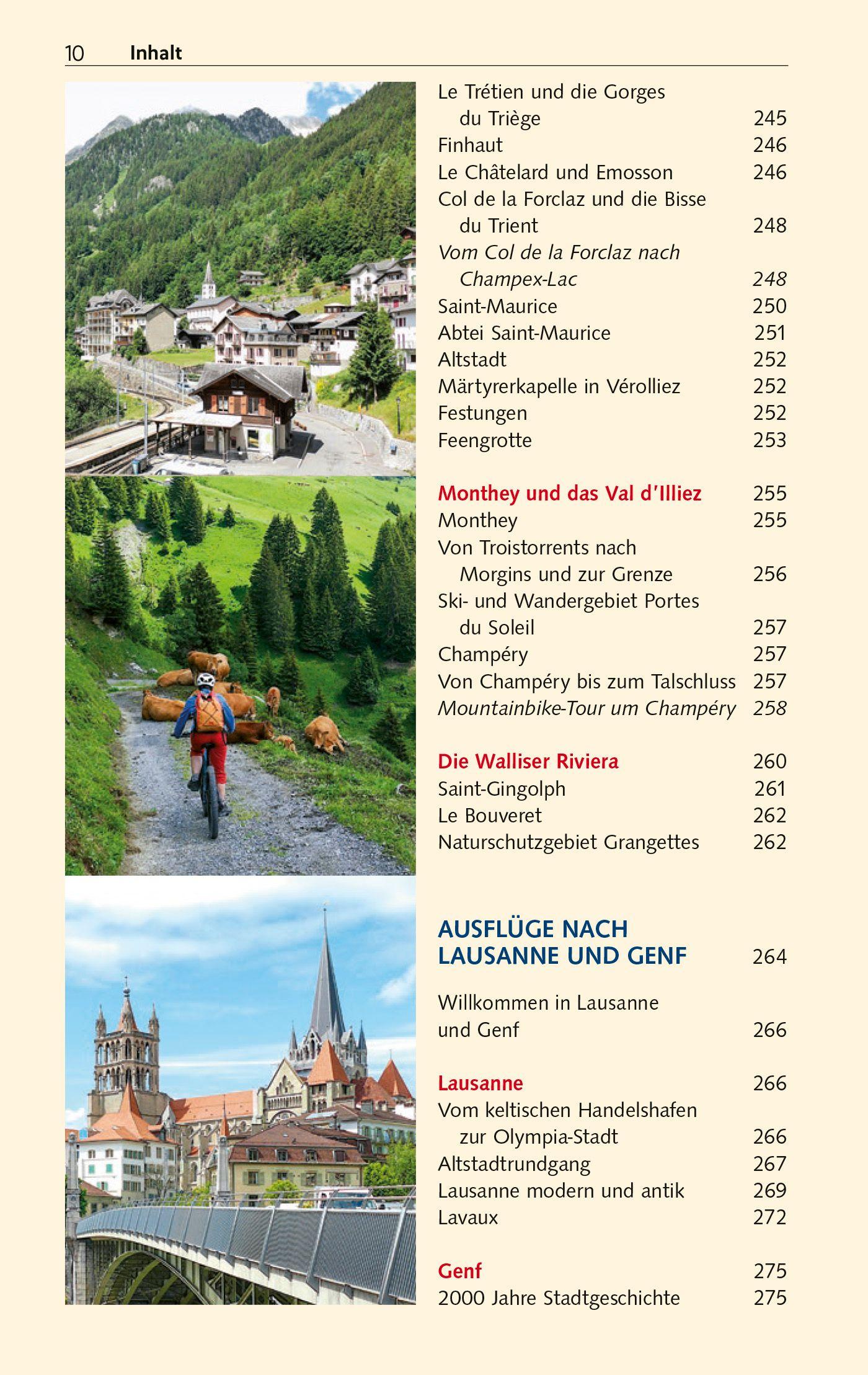 Beispielinhalt (Bild) TRESCHER Reiseführer Wallis