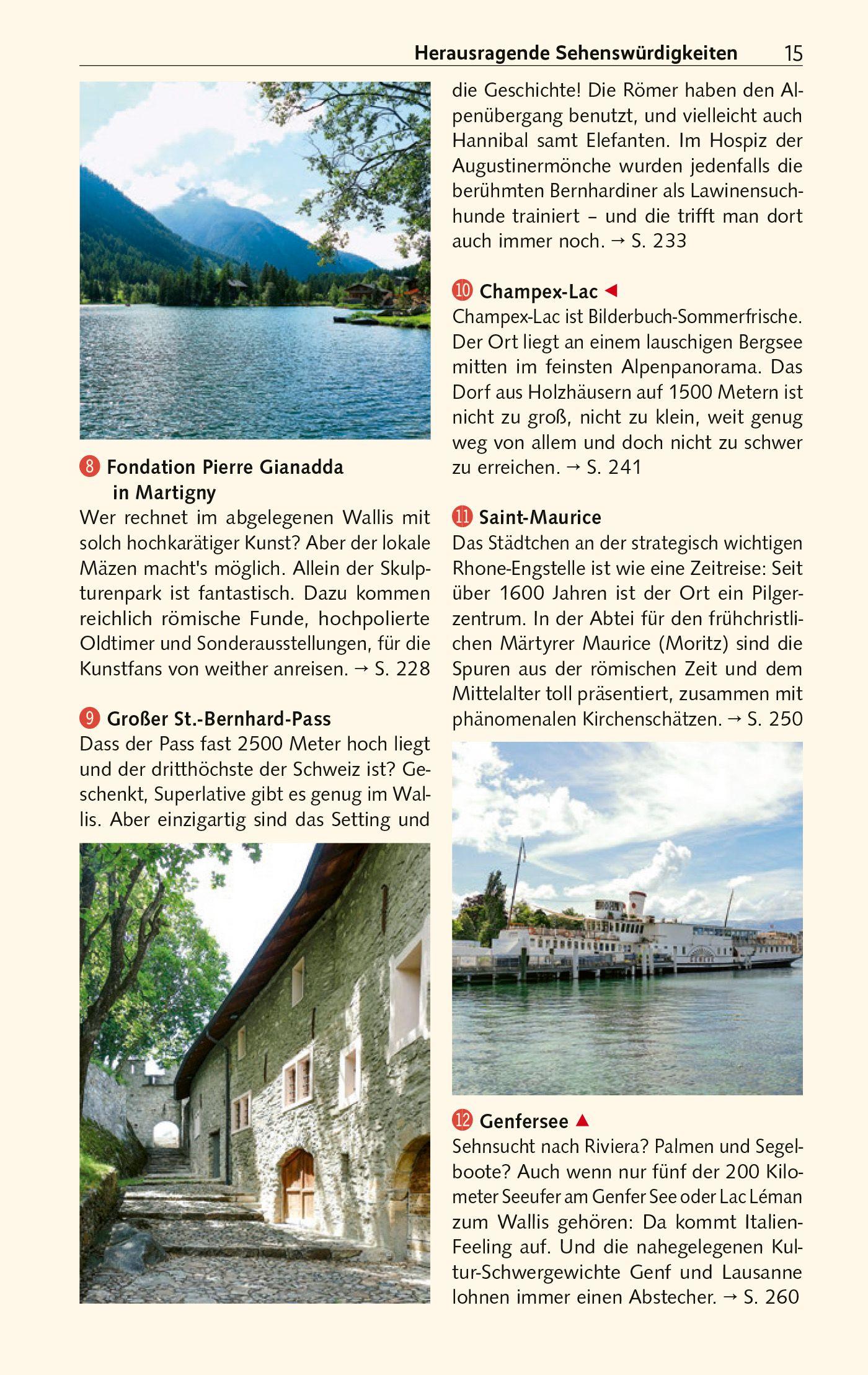 Beispielinhalt (Bild) TRESCHER Reiseführer Wallis