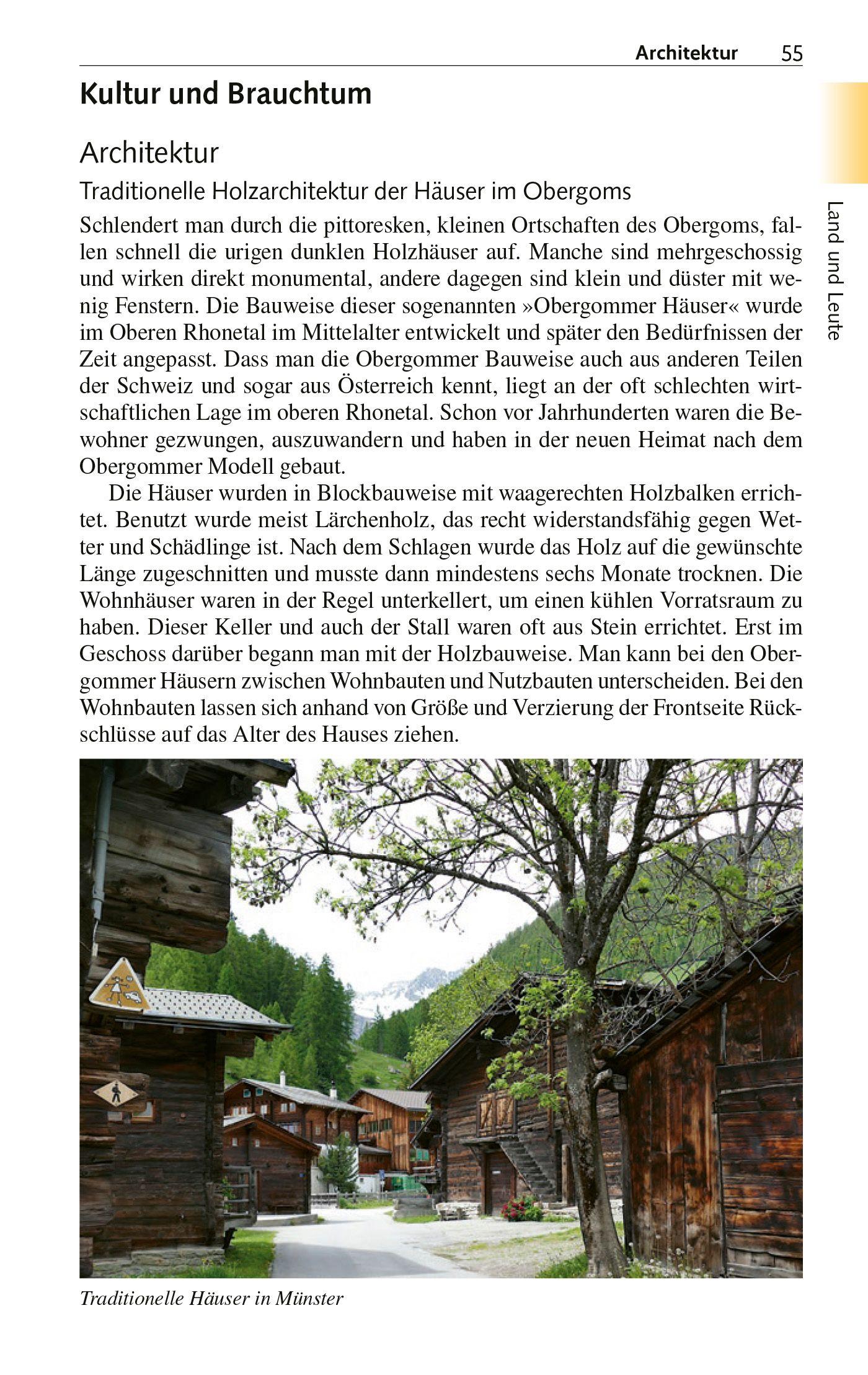 Beispielinhalt (Bild) TRESCHER Reiseführer Wallis