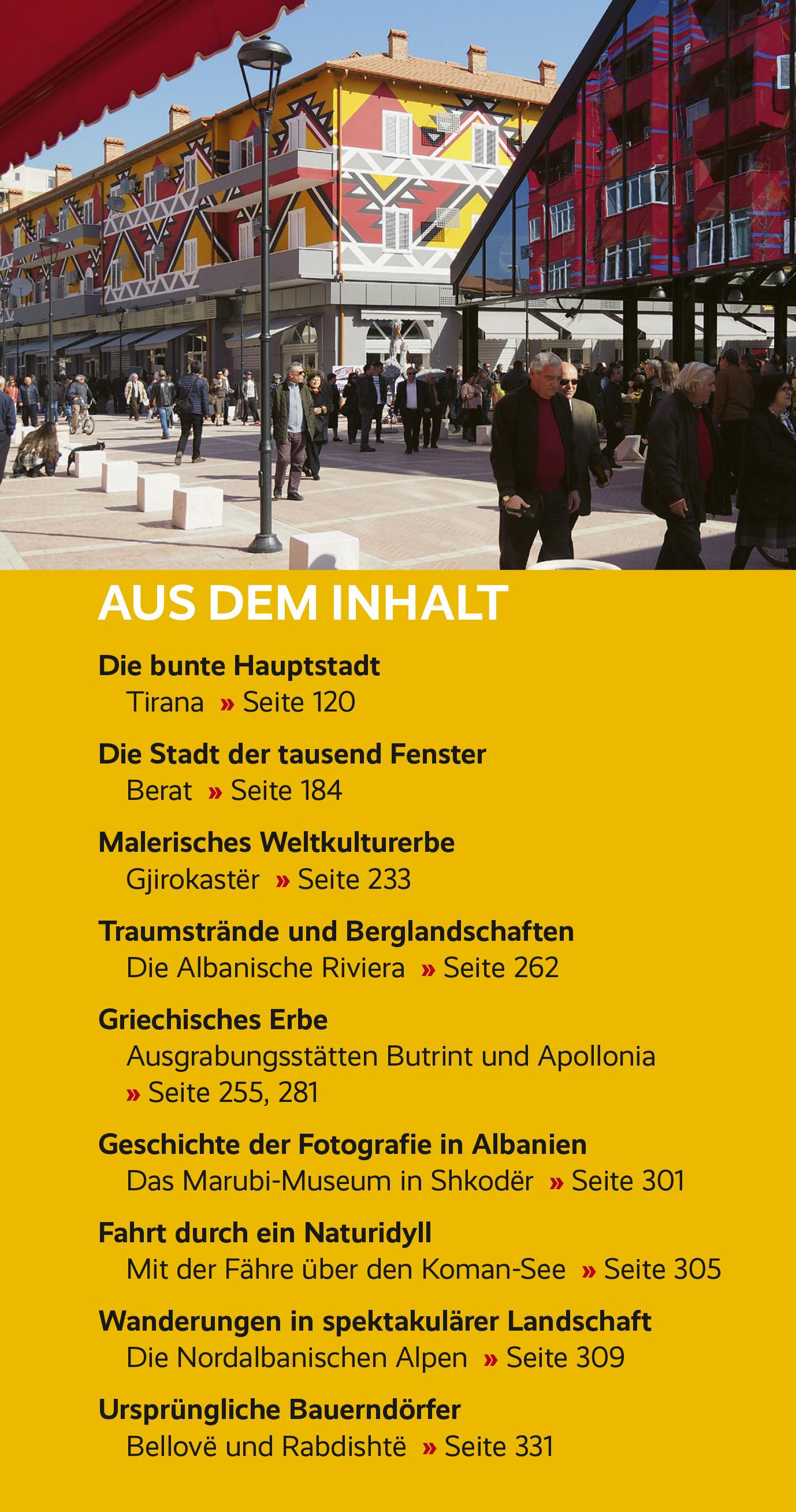 Beispielinhalt (Bild) TRESCHER Reiseführer Albanien