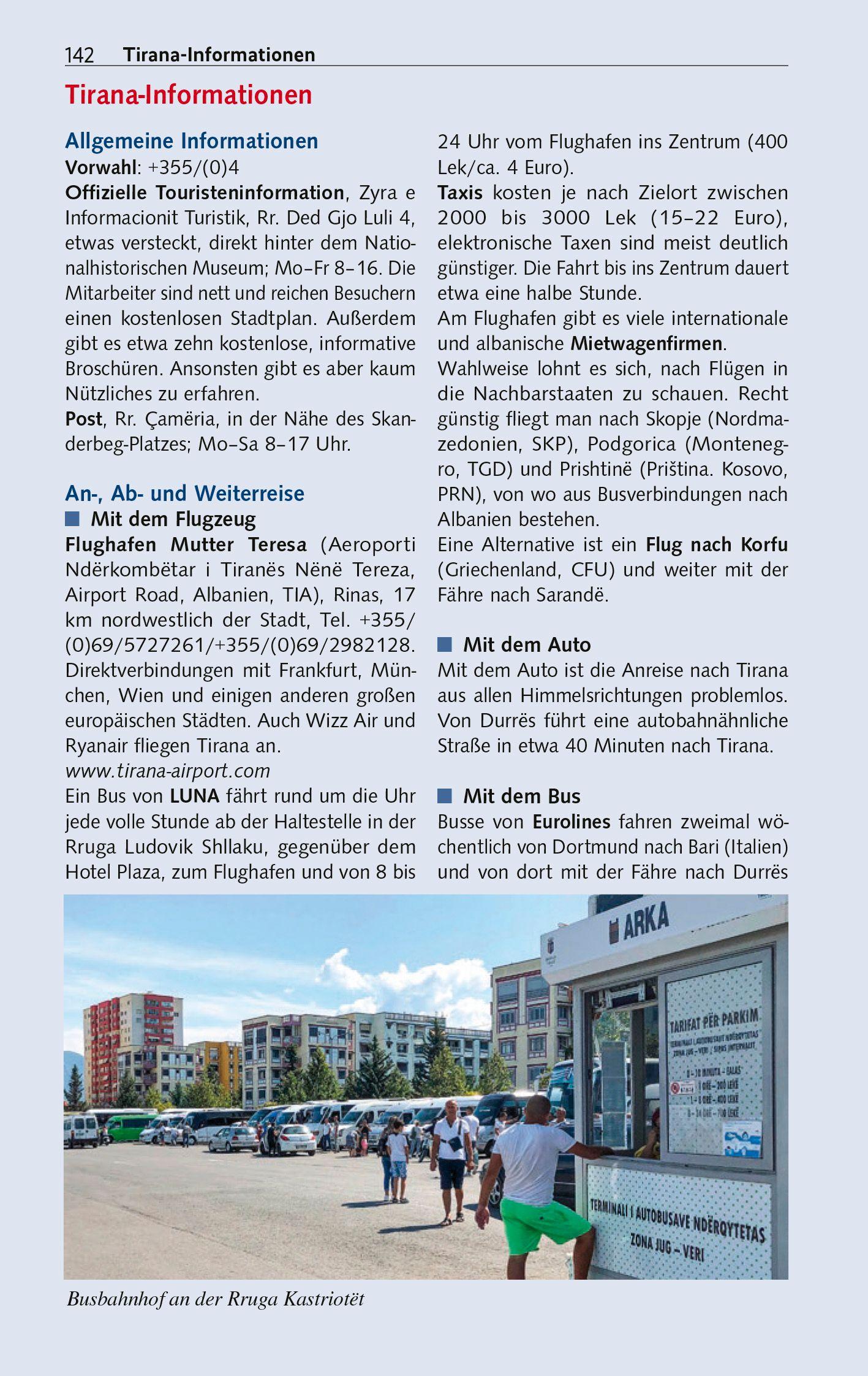 Beispielinhalt (Bild) TRESCHER Reiseführer Albanien