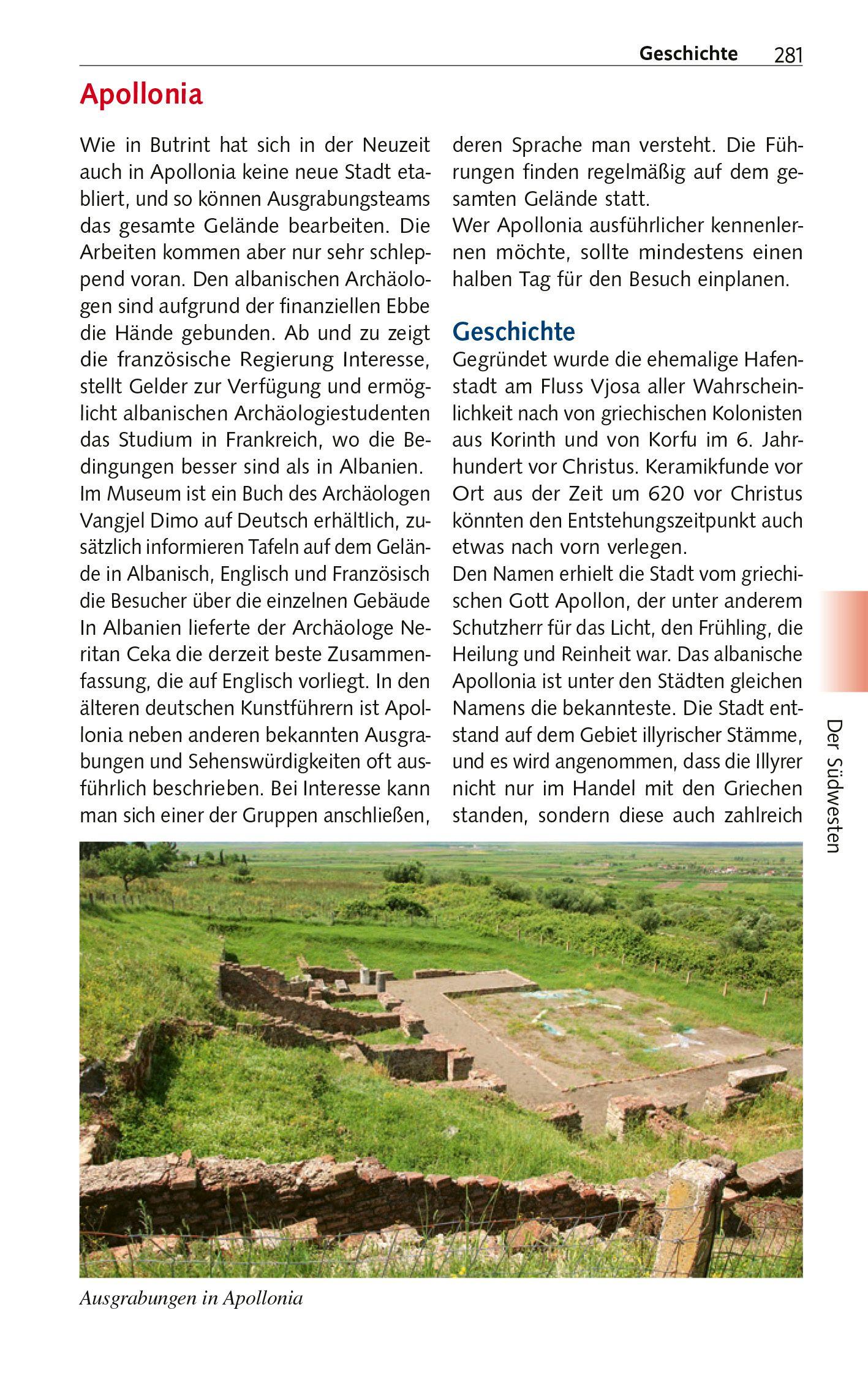 Beispielinhalt (Bild) TRESCHER Reiseführer Albanien