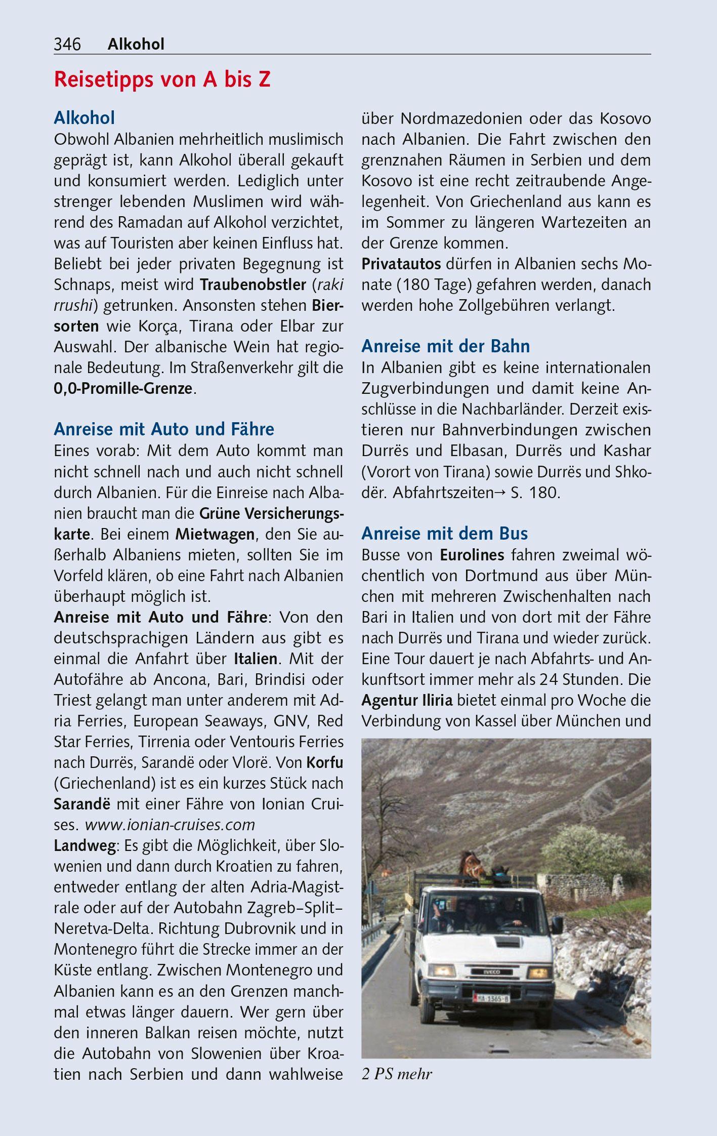 Beispielinhalt (Bild) TRESCHER Reiseführer Albanien