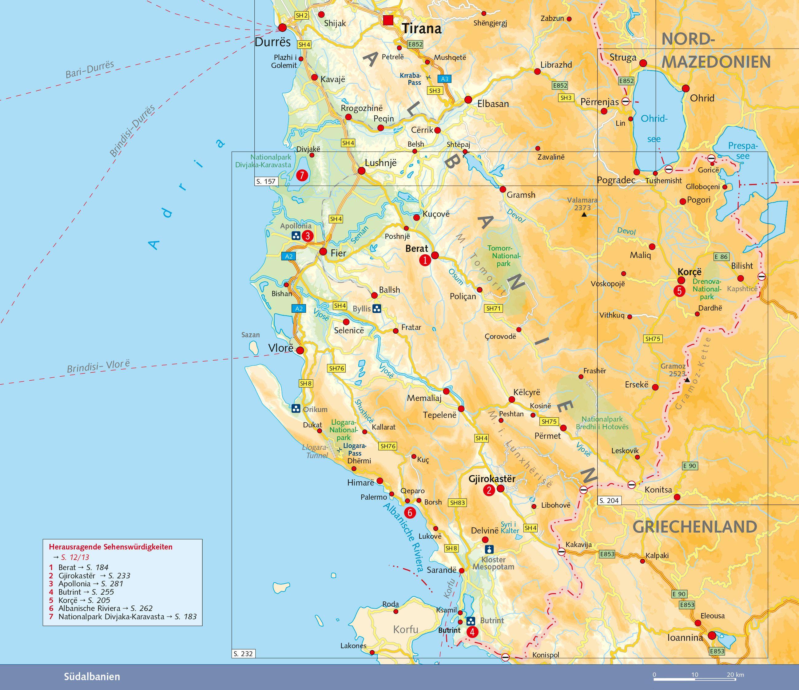 Beispielinhalt (Bild) TRESCHER Reiseführer Albanien