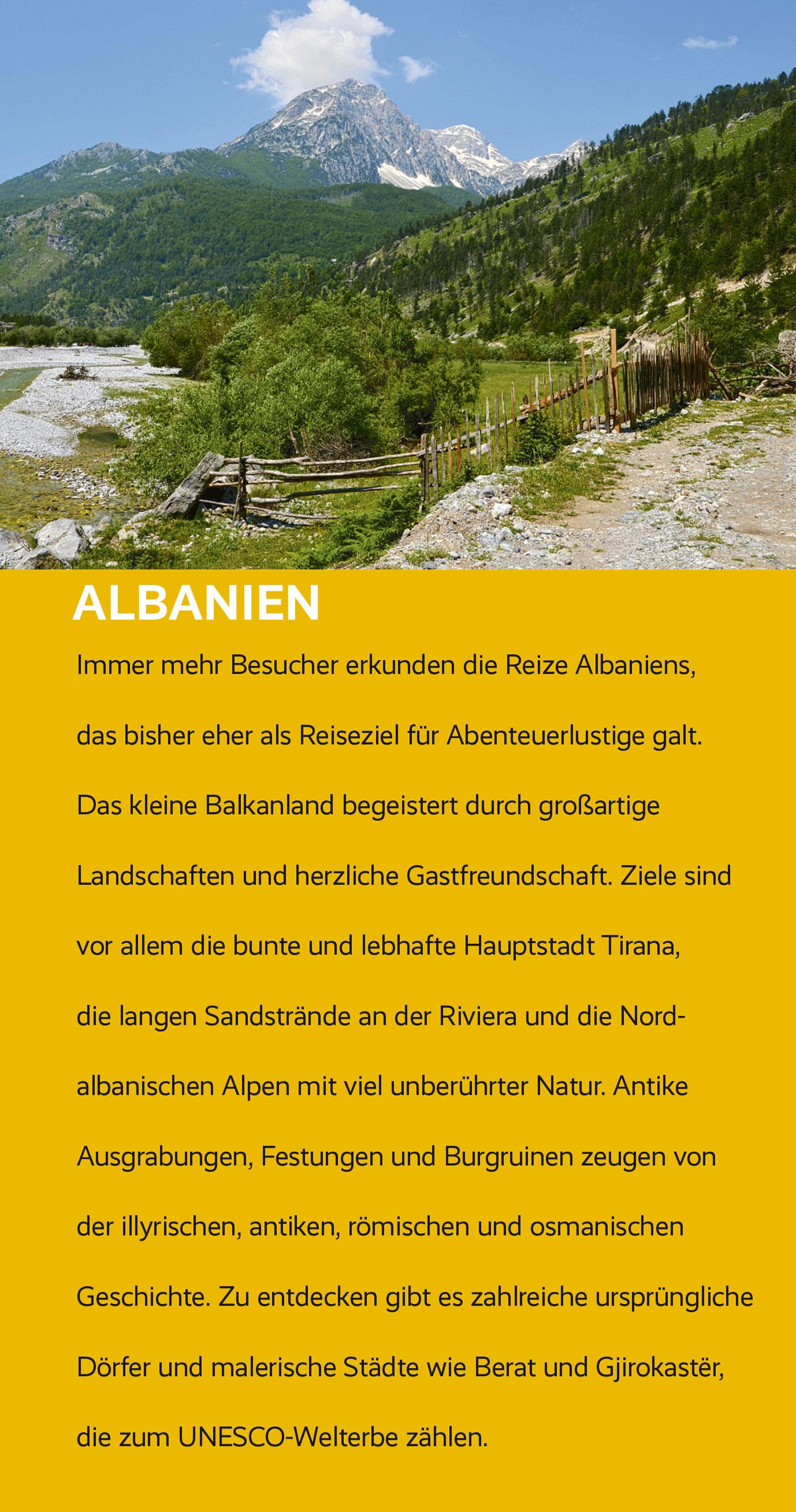 Beispielinhalt (Bild) TRESCHER Reiseführer Albanien