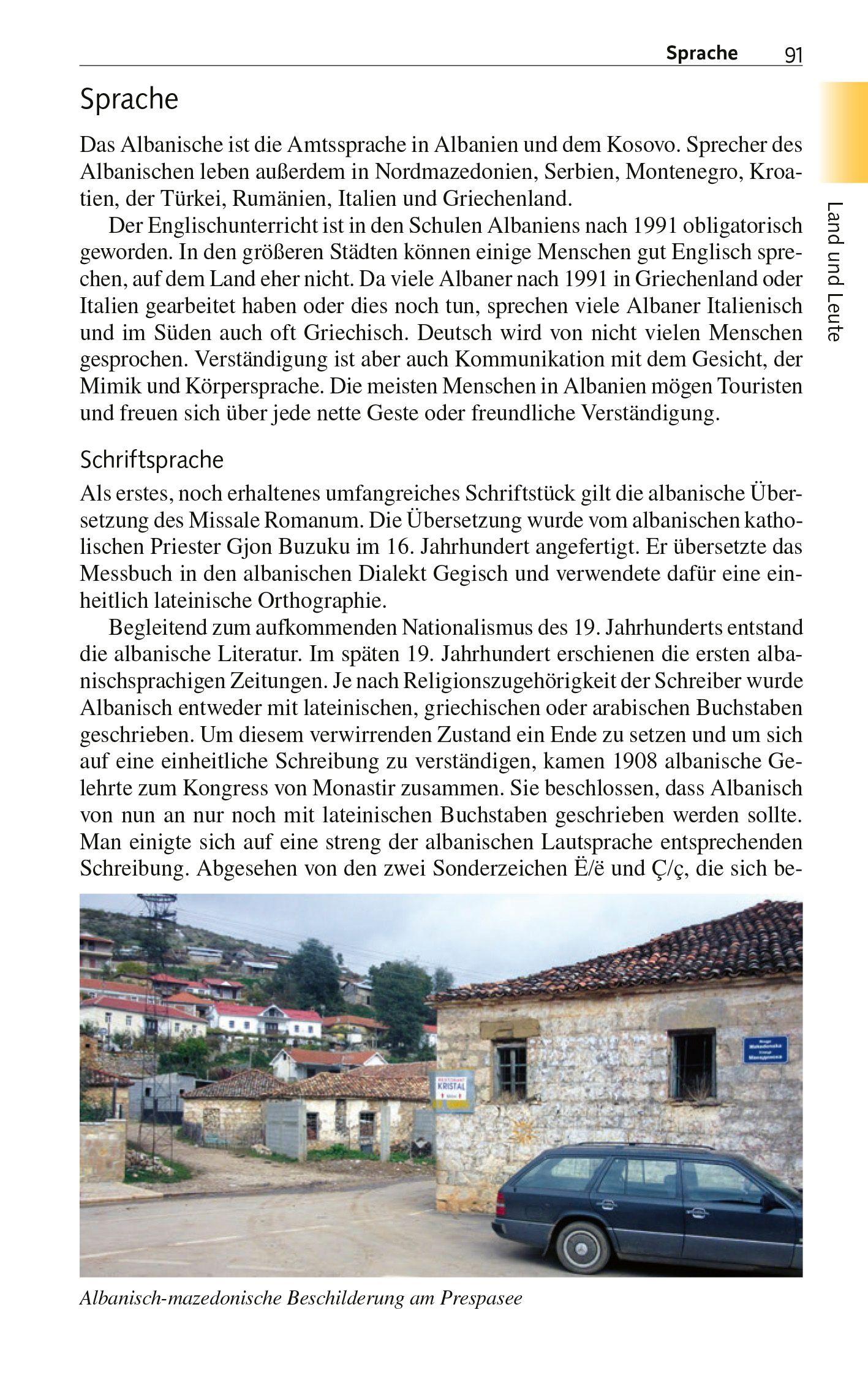 Beispielinhalt (Bild) TRESCHER Reiseführer Albanien