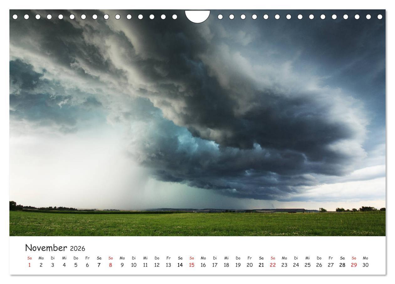 Beispielinhalt (Bild) Gewitterwelten (Wandkalender 2026 DIN A4 quer), CALVENDO Monatskalender