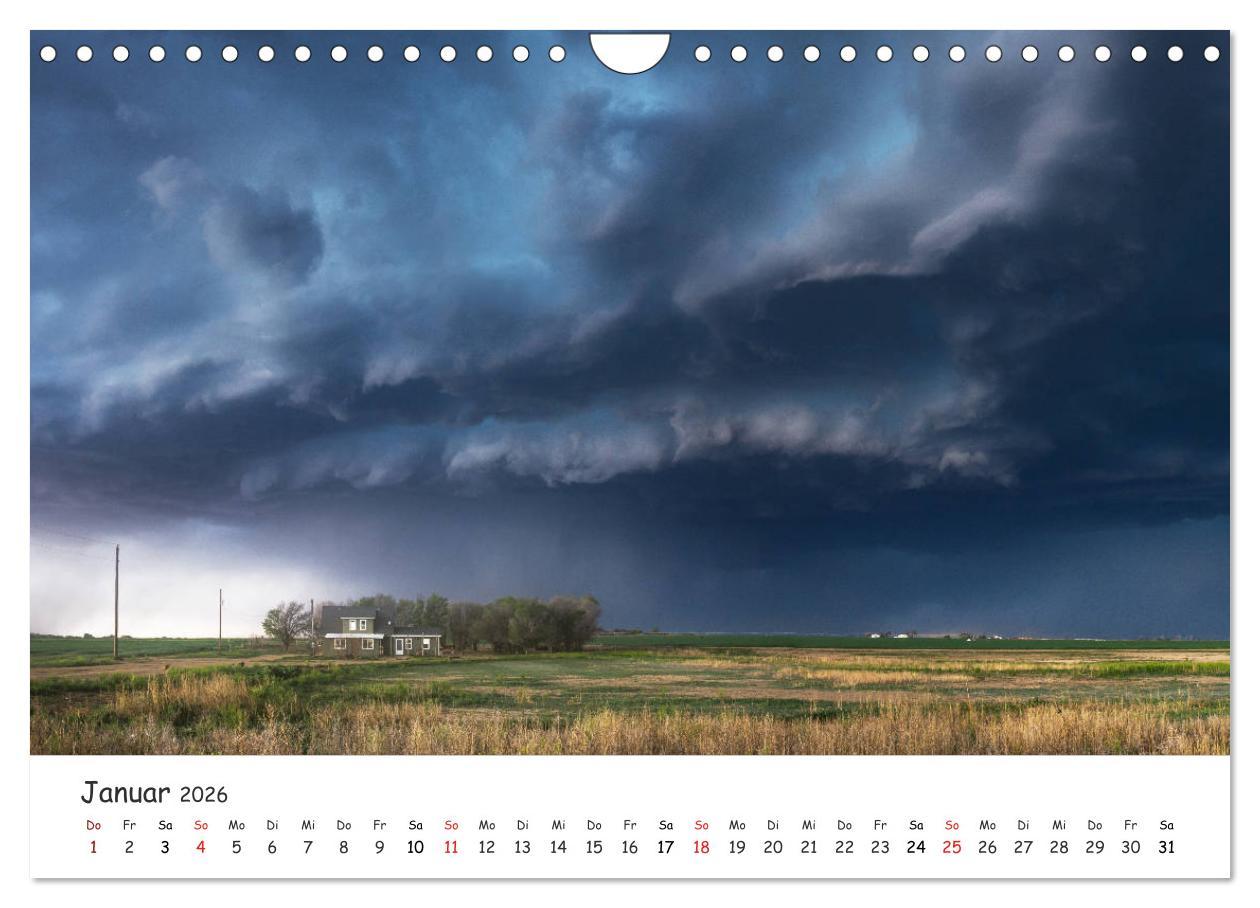 Beispielinhalt (Bild) Gewitterwelten (Wandkalender 2026 DIN A4 quer), CALVENDO Monatskalender