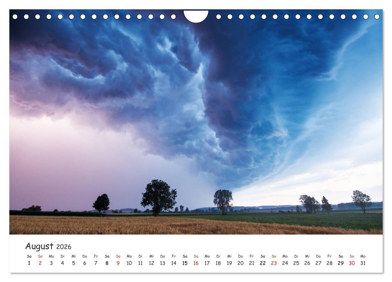 Beispielinhalt (Bild) Gewitterwelten (Wandkalender 2026 DIN A4 quer), CALVENDO Monatskalender
