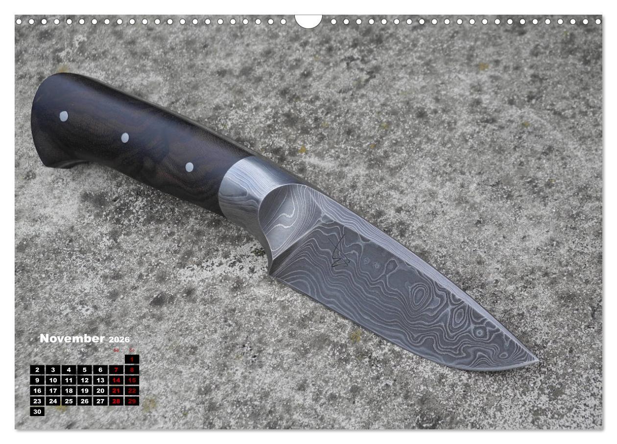 Beispielinhalt (Bild) Messer - Leidenschaft in Stahl (Wandkalender 2026 DIN A3 quer), CALVENDO Monatskalender