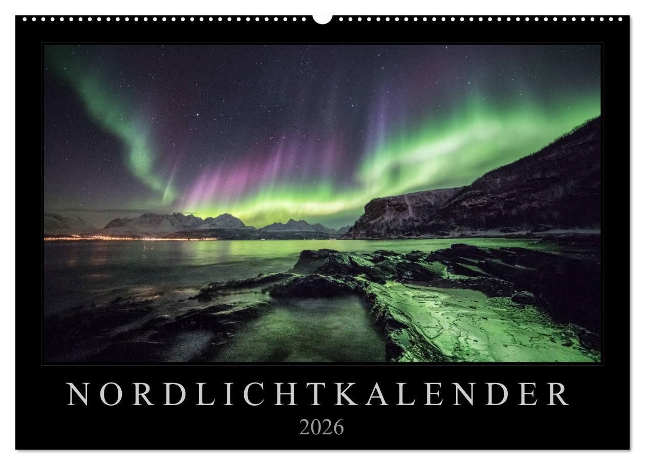 Vorderes Coverbild Nordlichtkalender (Wandkalender 2026 DIN A2 quer), CALVENDO Monatskalender