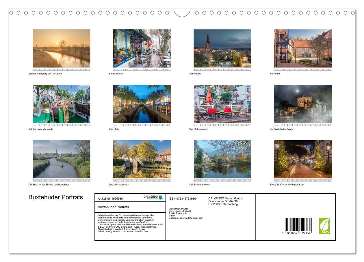 Beispielinhalt (Bild) Buxtehuder Porträts (Wandkalender 2026 DIN A3 quer), CALVENDO Monatskalender