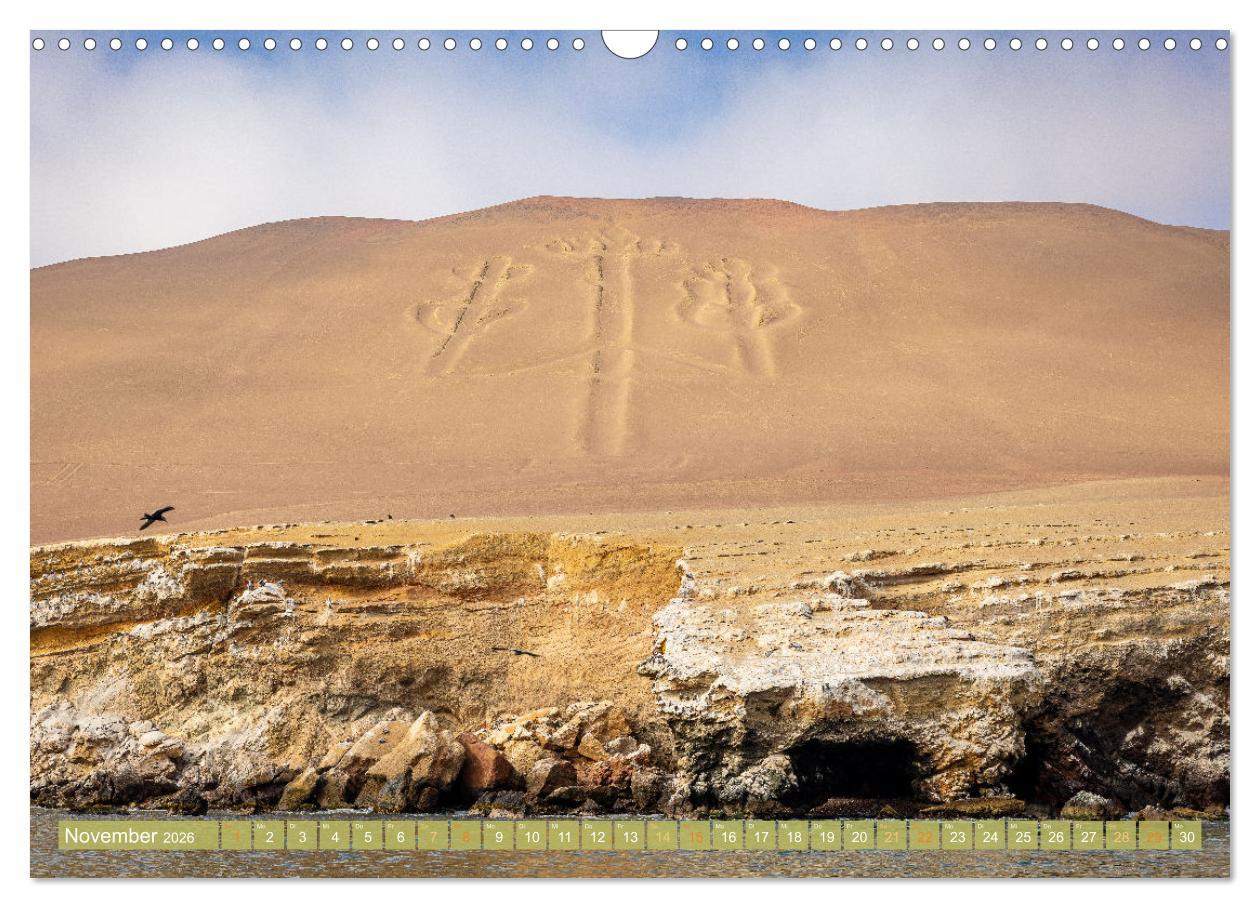 Beispielinhalt (Bild) Peru - Bunte Vielfalt von Machu Picchu bis zur Atacama Wüste (Wandkalender 2026 DIN A3 quer), CALVENDO Monatskalender