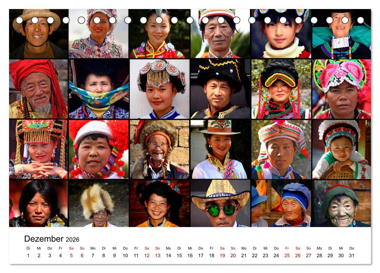 Beispielinhalt (Bild) Wildes China (Tischkalender 2026 DIN A5 quer), CALVENDO Monatskalender