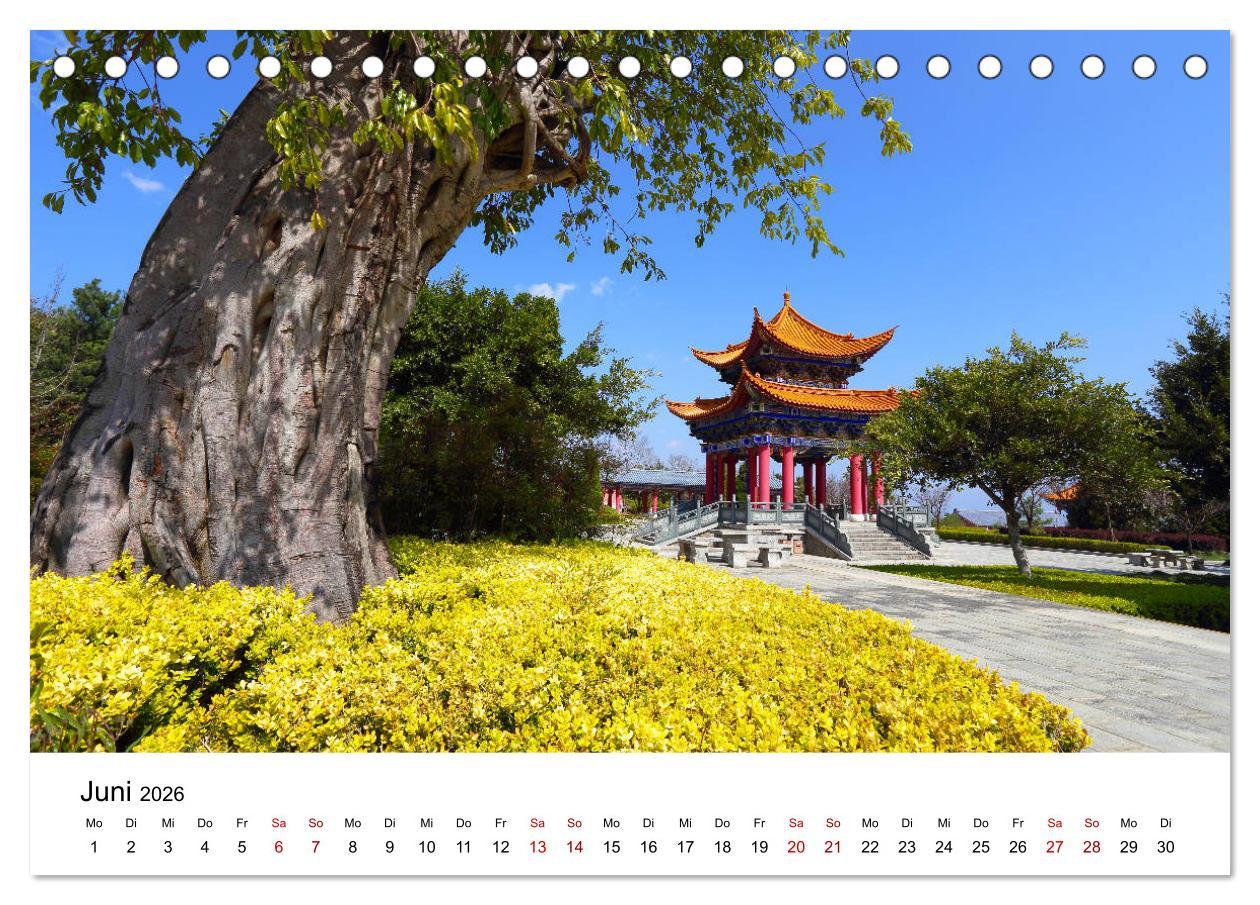 Beispielinhalt (Bild) Wildes China (Tischkalender 2026 DIN A5 quer), CALVENDO Monatskalender