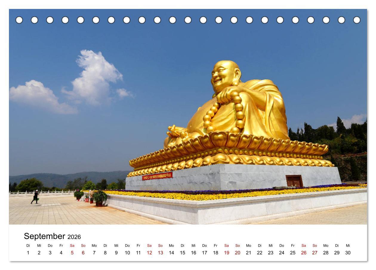 Beispielinhalt (Bild) Wildes China (Tischkalender 2026 DIN A5 quer), CALVENDO Monatskalender