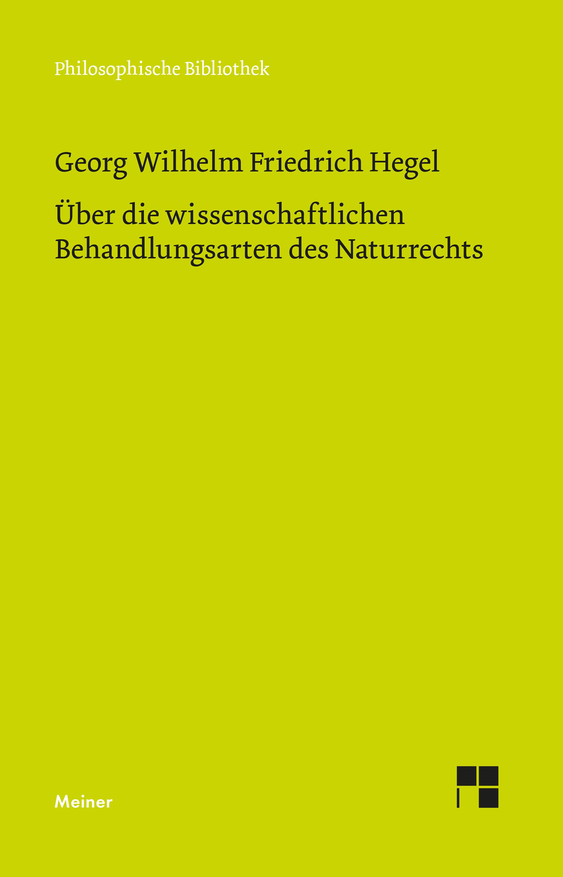 Vorderes Coverbild Über die wissenschaftlichen Behandlungsarten des Naturrechts