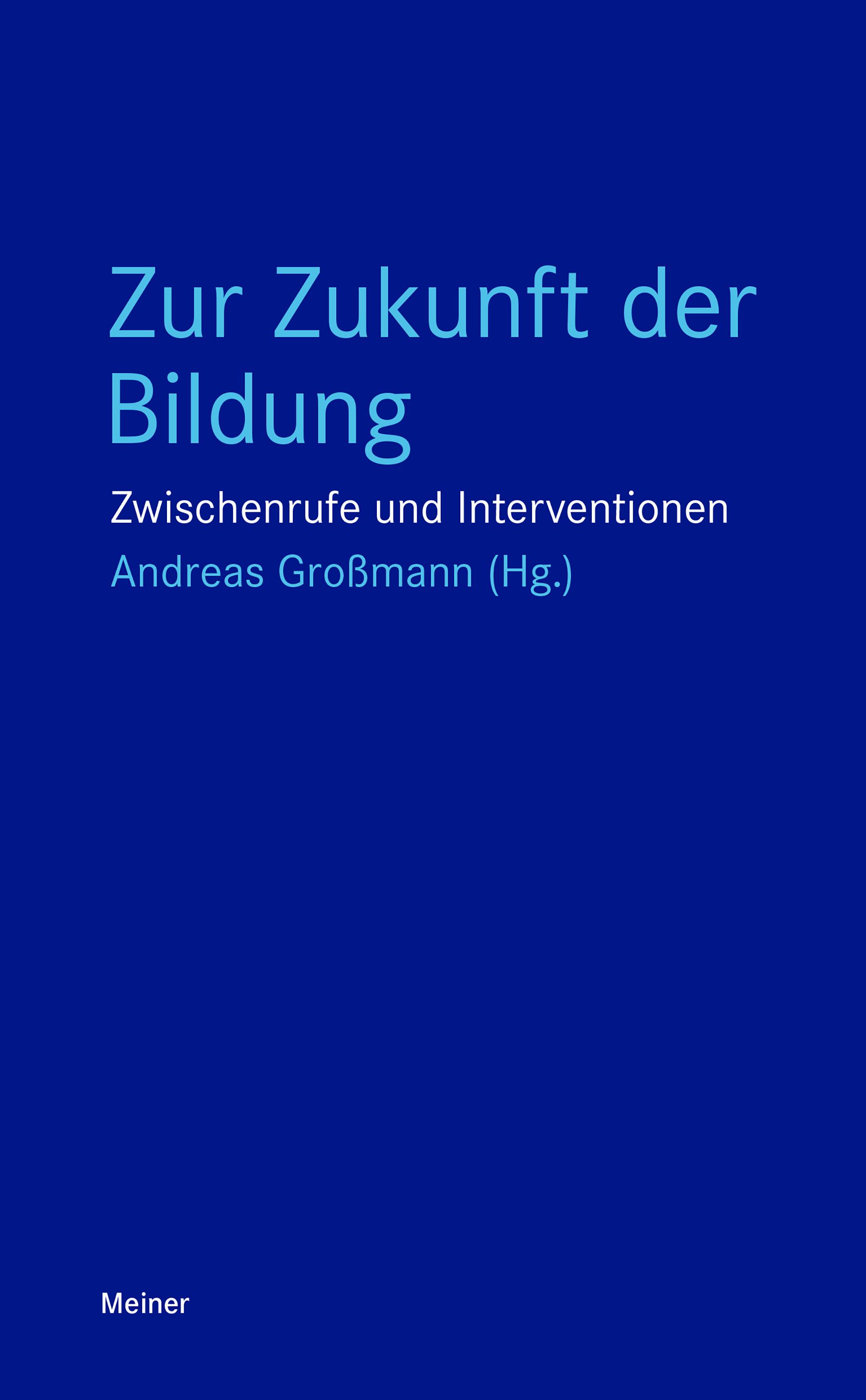 Vorderes Coverbild Zur Zukunft der Bildung