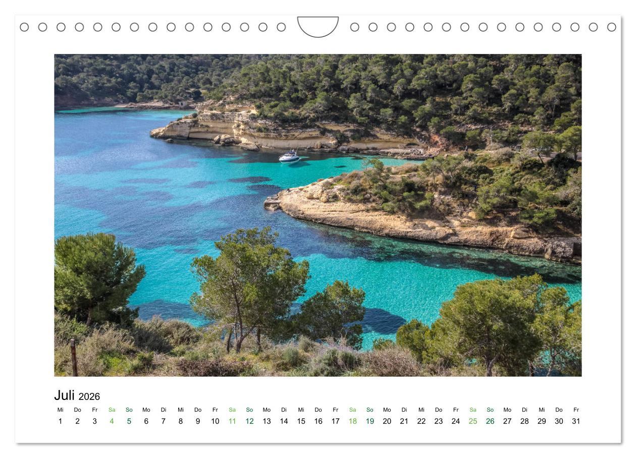 Beispielinhalt (Bild) Sehnsucht nach Mallorca (Wandkalender 2026 DIN A4 quer), CALVENDO Monatskalender