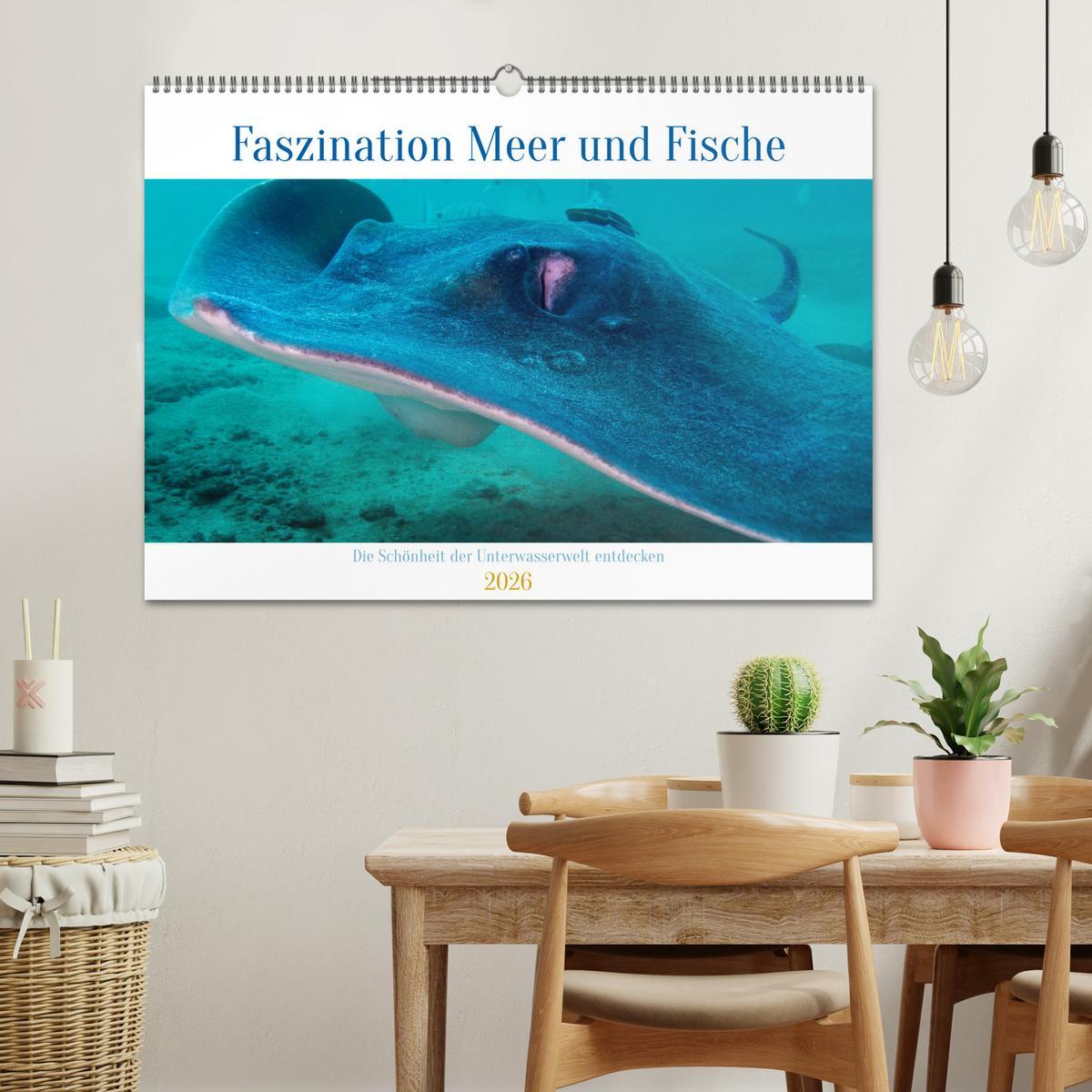 Beispielinhalt (Bild) Faszination Meer und Fische (Wandkalender 2026 DIN A2 quer), CALVENDO Monatskalender