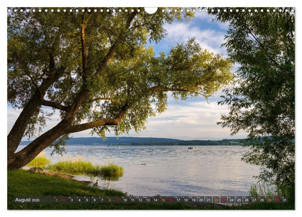 Beispielinhalt (Bild) Die Halbinsel Mettnau - Erholungsort im Bodensee (Wandkalender 2026 DIN A3 quer), CALVENDO Monatskalender