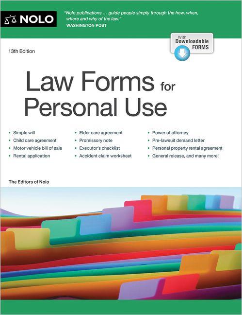 Vorderes Coverbild Law Forms for Personal Use