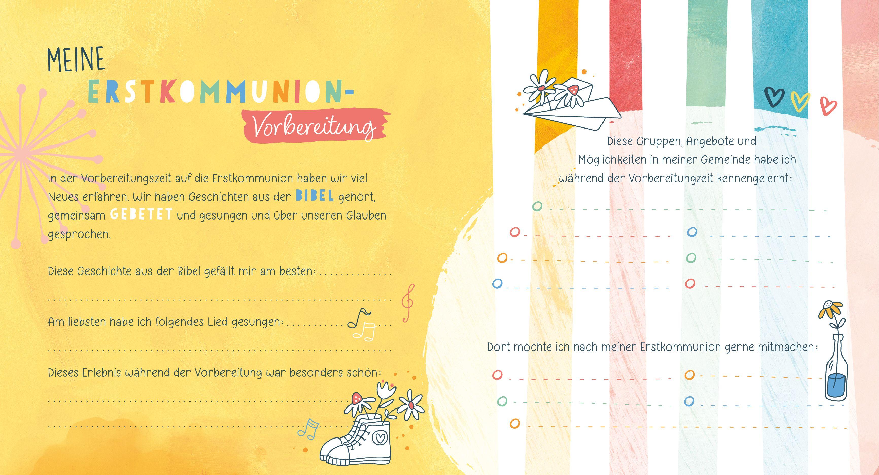 Beispielinhalt (Bild) Meine Erstkommunion Erinnerungsalbum Floral