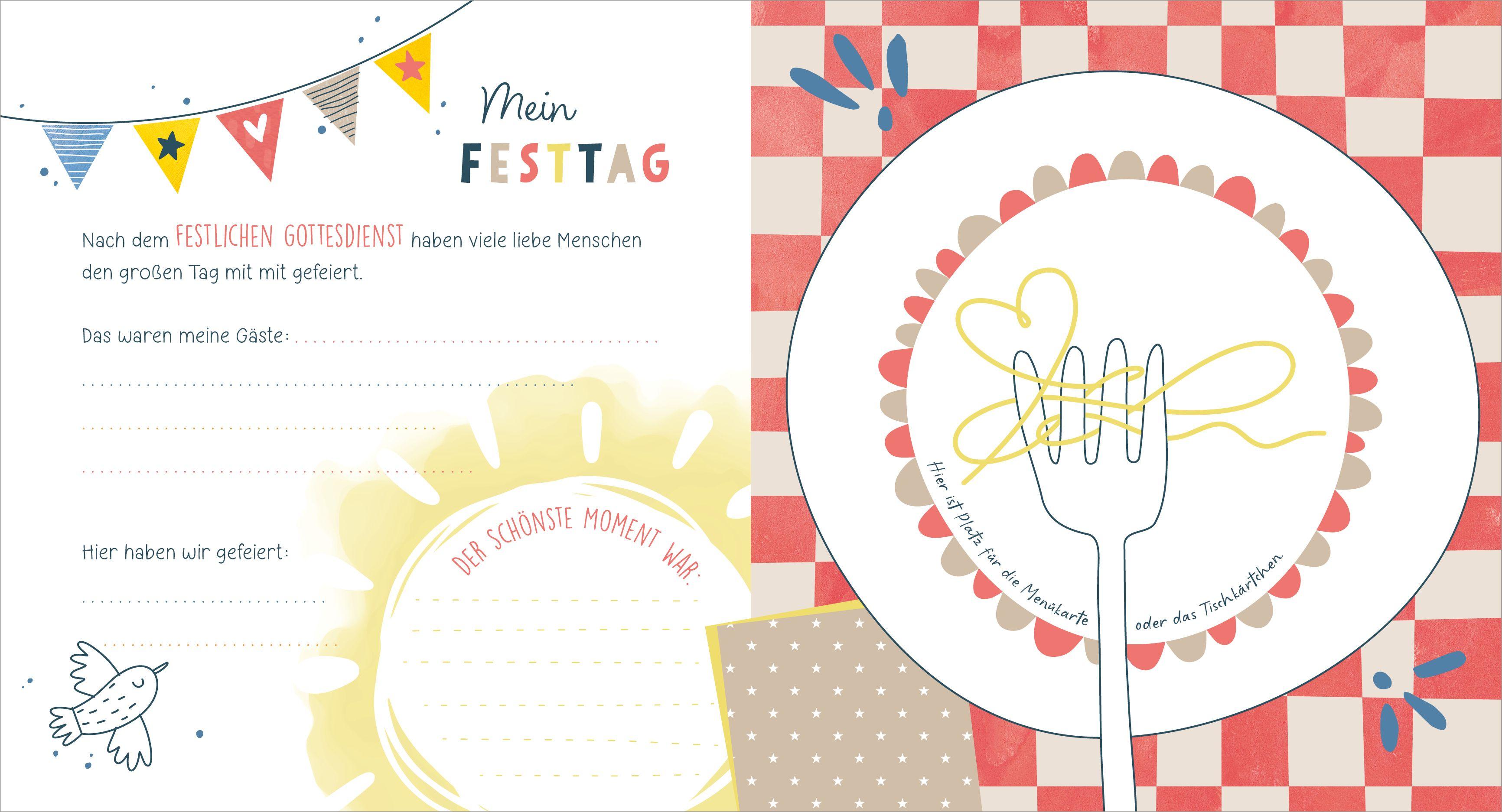 Beispielinhalt (Bild) Meine Erstkommunion Erinnerungsalbum Floral