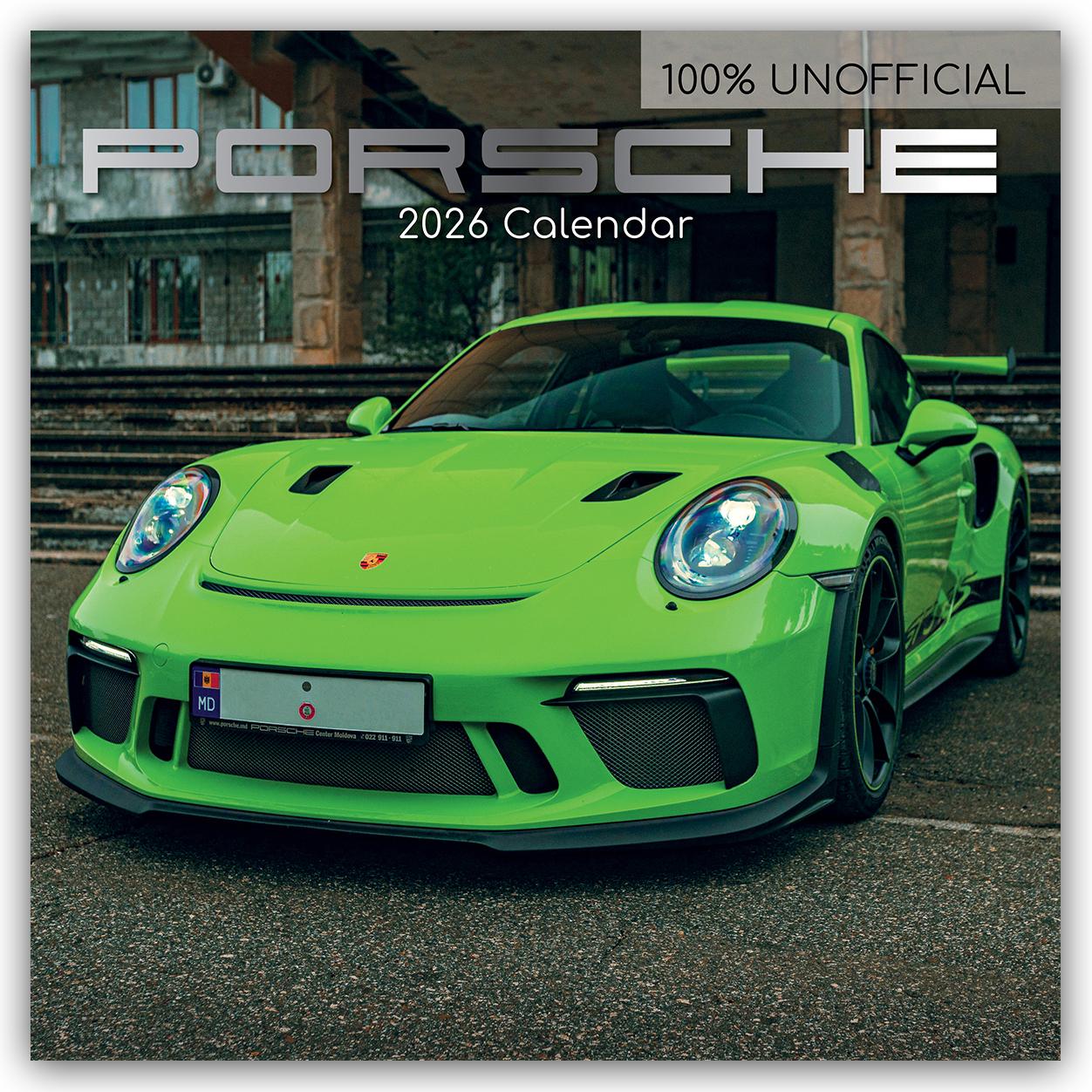 Vorderes Coverbild Porsche 2026 - 16-Monatskalender