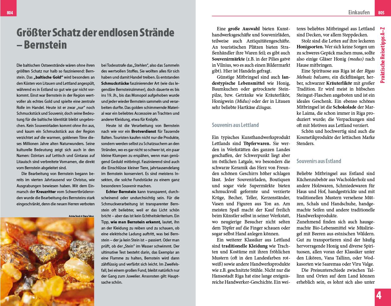 Beispielinhalt (Bild) Reise Know-How Reiseführer Baltikum: Estland, Lettland, Litauen