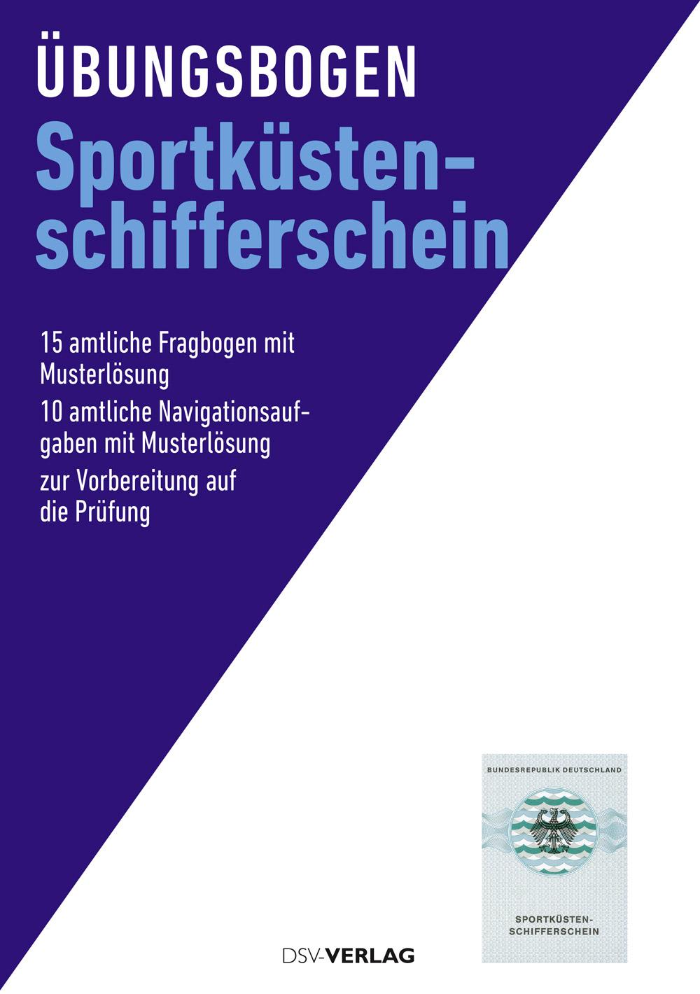 Vorderes Coverbild Übungsbogen Sportküstenschifferschein