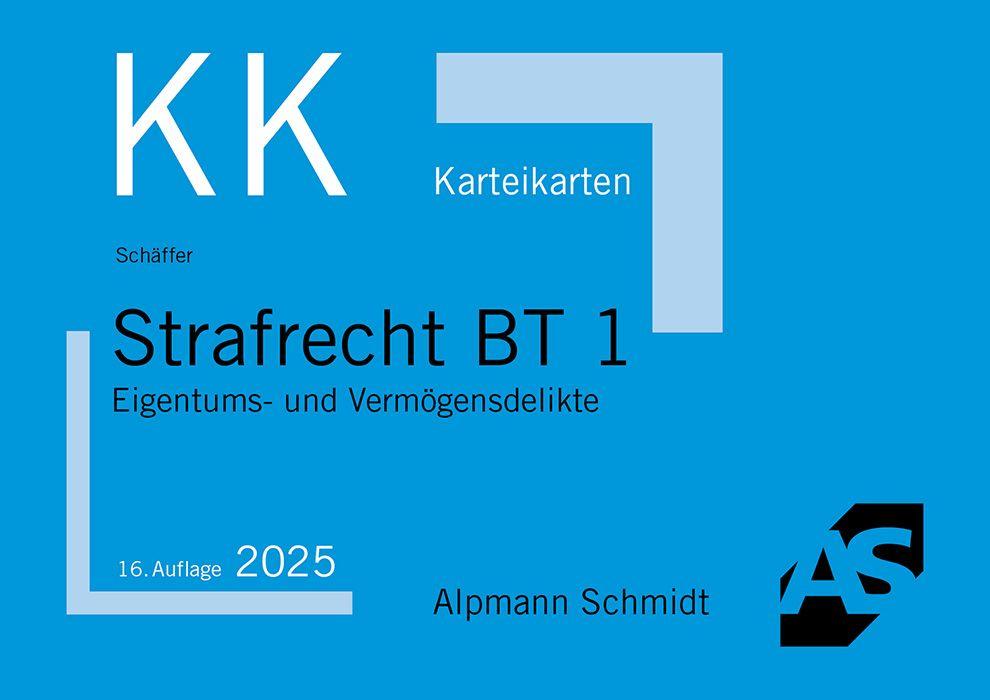 Vorderes Coverbild Karteikarten Strafrecht BT 1