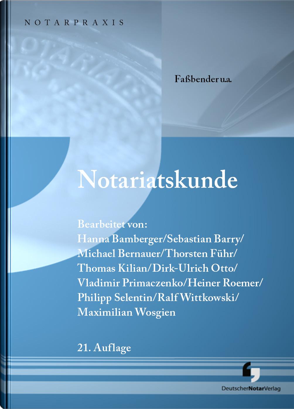 Vorderes Coverbild Notariatskunde