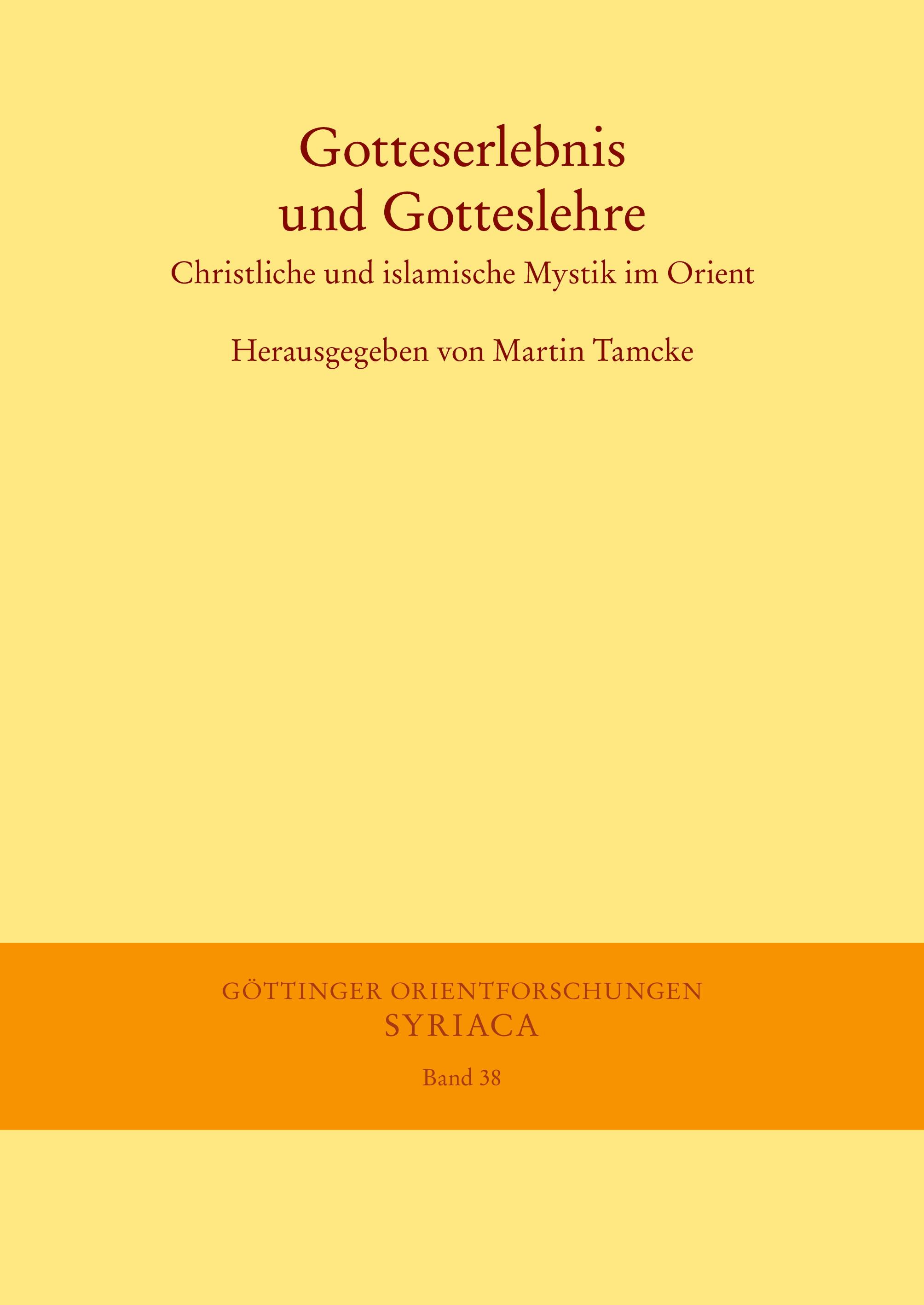 Vorderes Coverbild Gotteserlebnis und Gotteslehre