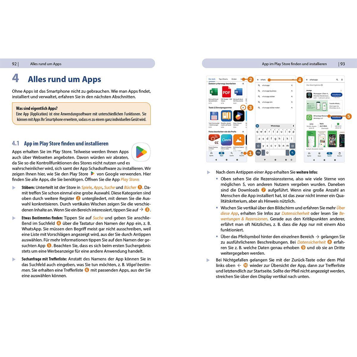 Beispielinhalt (Bild) Android 16 - Der schnelle Smartphone-Einstieg - Für Einsteiger ohne Vorkenntnisse