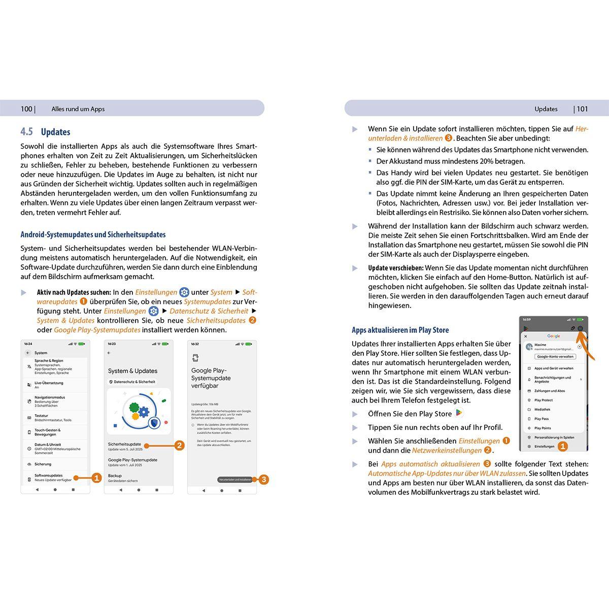 Beispielinhalt (Bild) Android 16 - Der schnelle Smartphone-Einstieg - Für Einsteiger ohne Vorkenntnisse