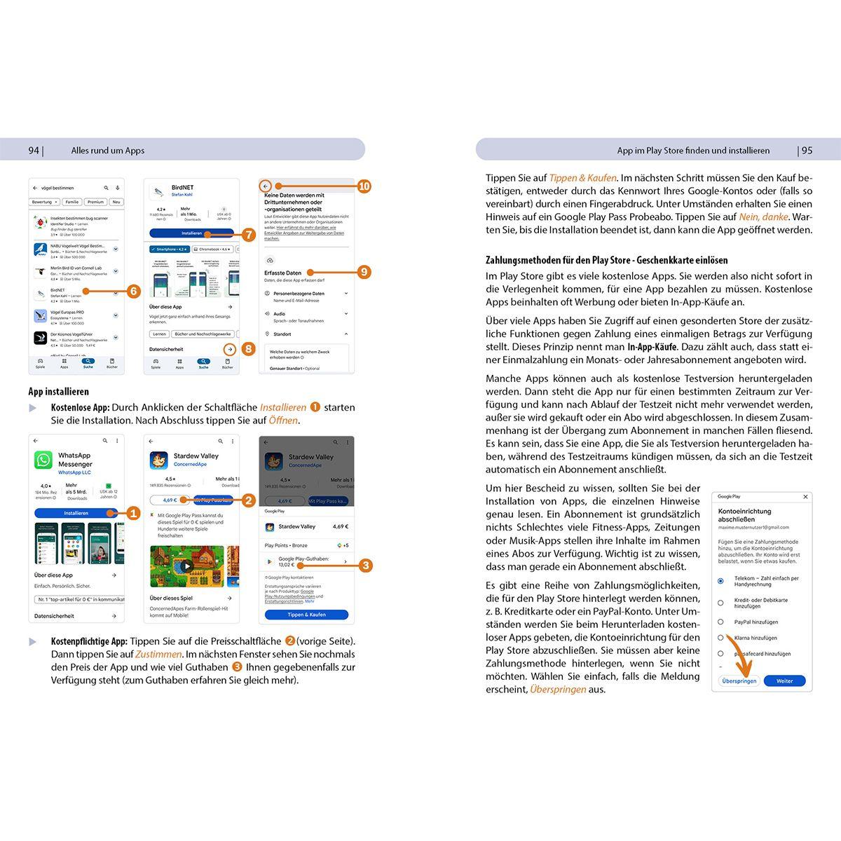Beispielinhalt (Bild) Android 16 - Der schnelle Smartphone-Einstieg - Für Einsteiger ohne Vorkenntnisse