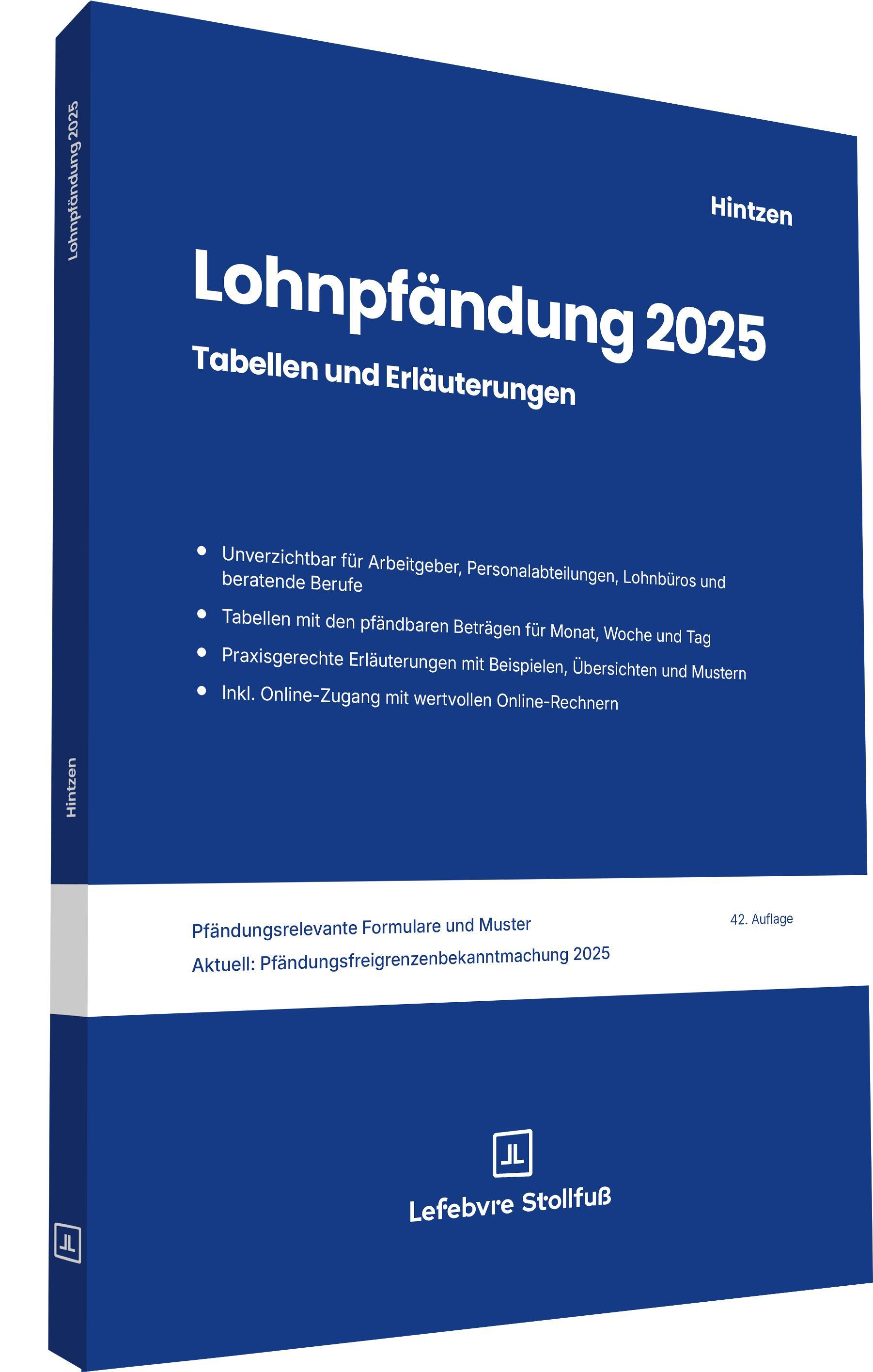 Vorderes Coverbild Lohnpfändung 2025