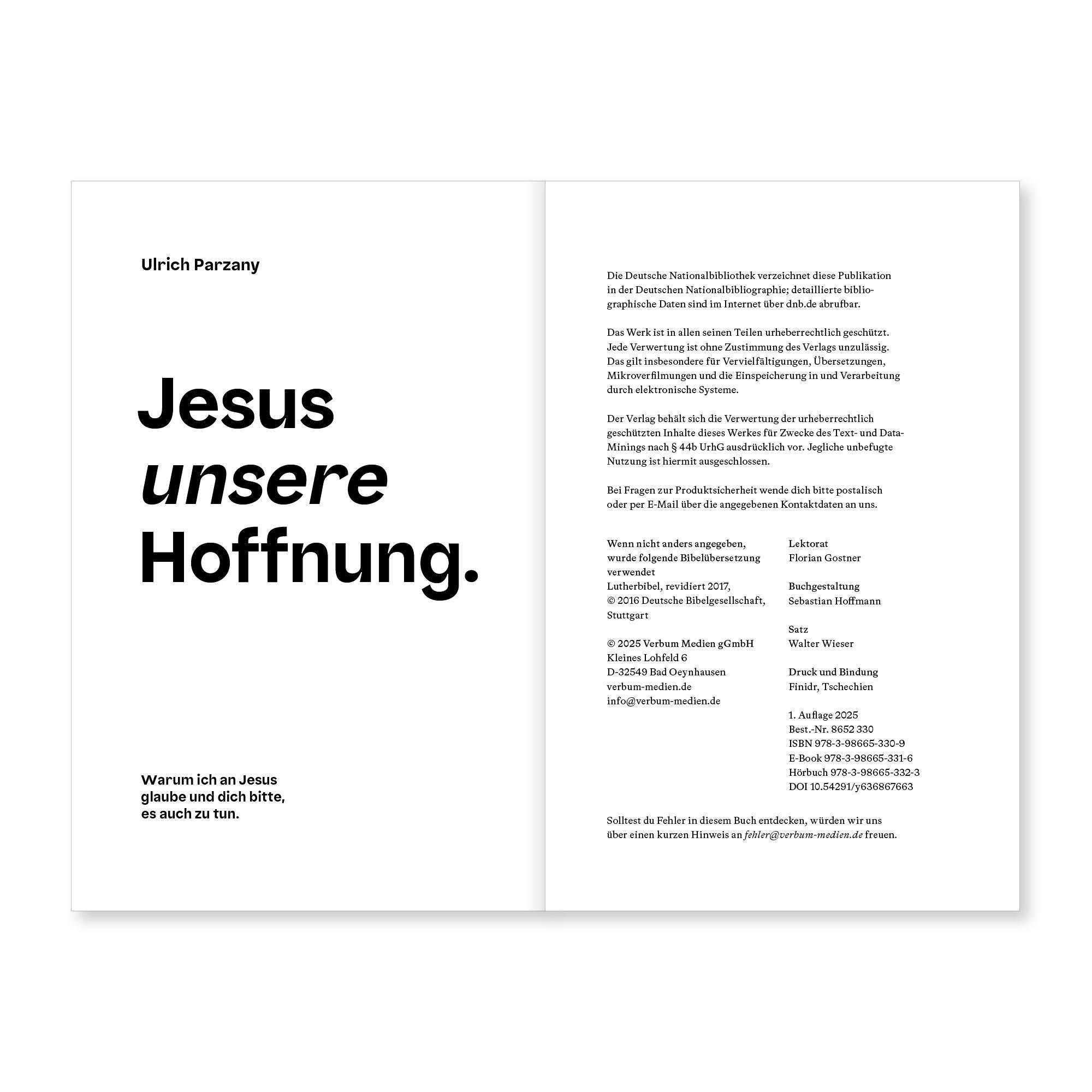 Beispielinhalt (Bild) Jesus unsere Hoffnung