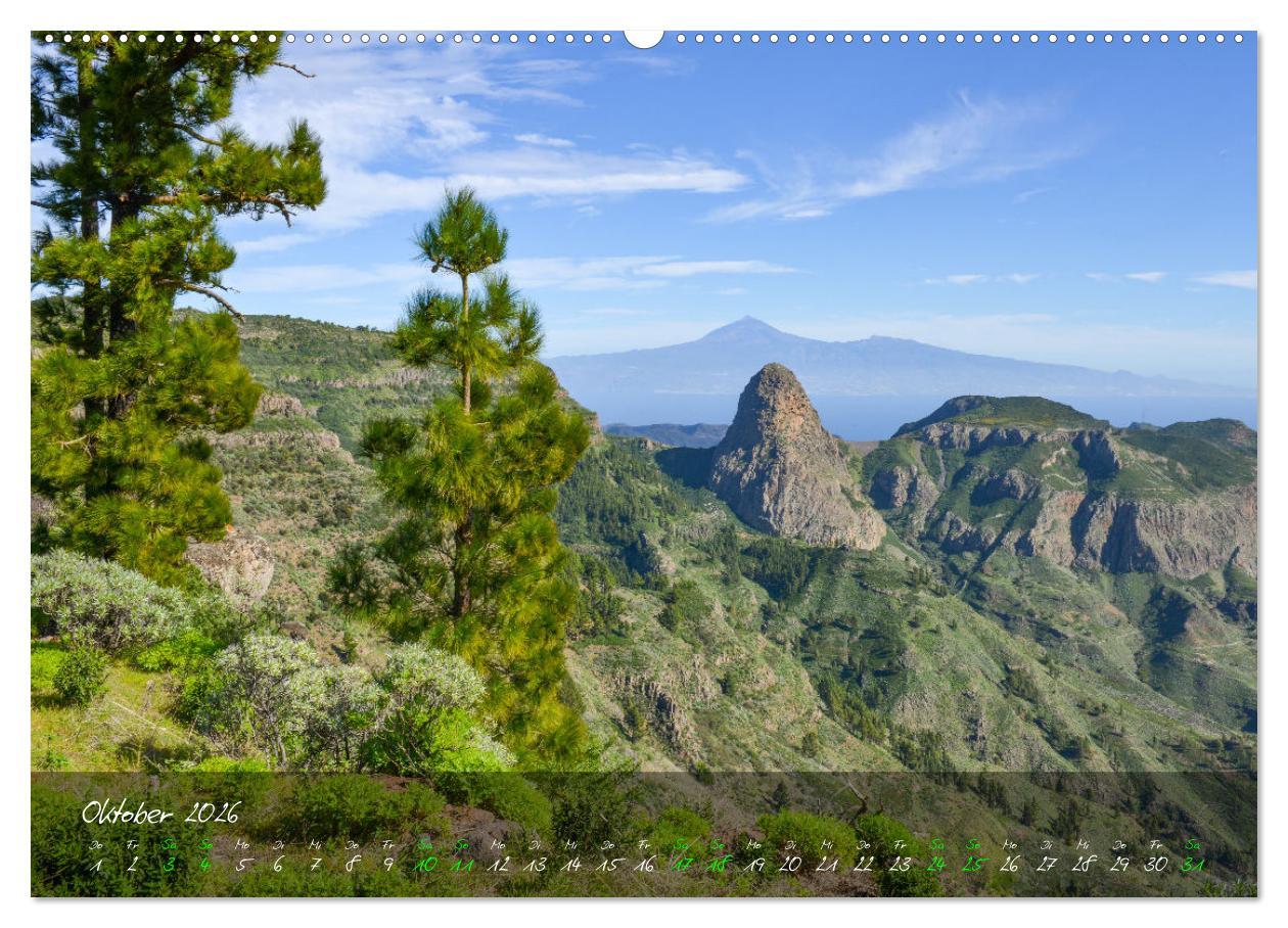 Beispielinhalt (Bild) Magisches La Gomera (hochwertiger Premium Wandkalender 2026 DIN A2 quer), Kunstdruck in Hochglanz