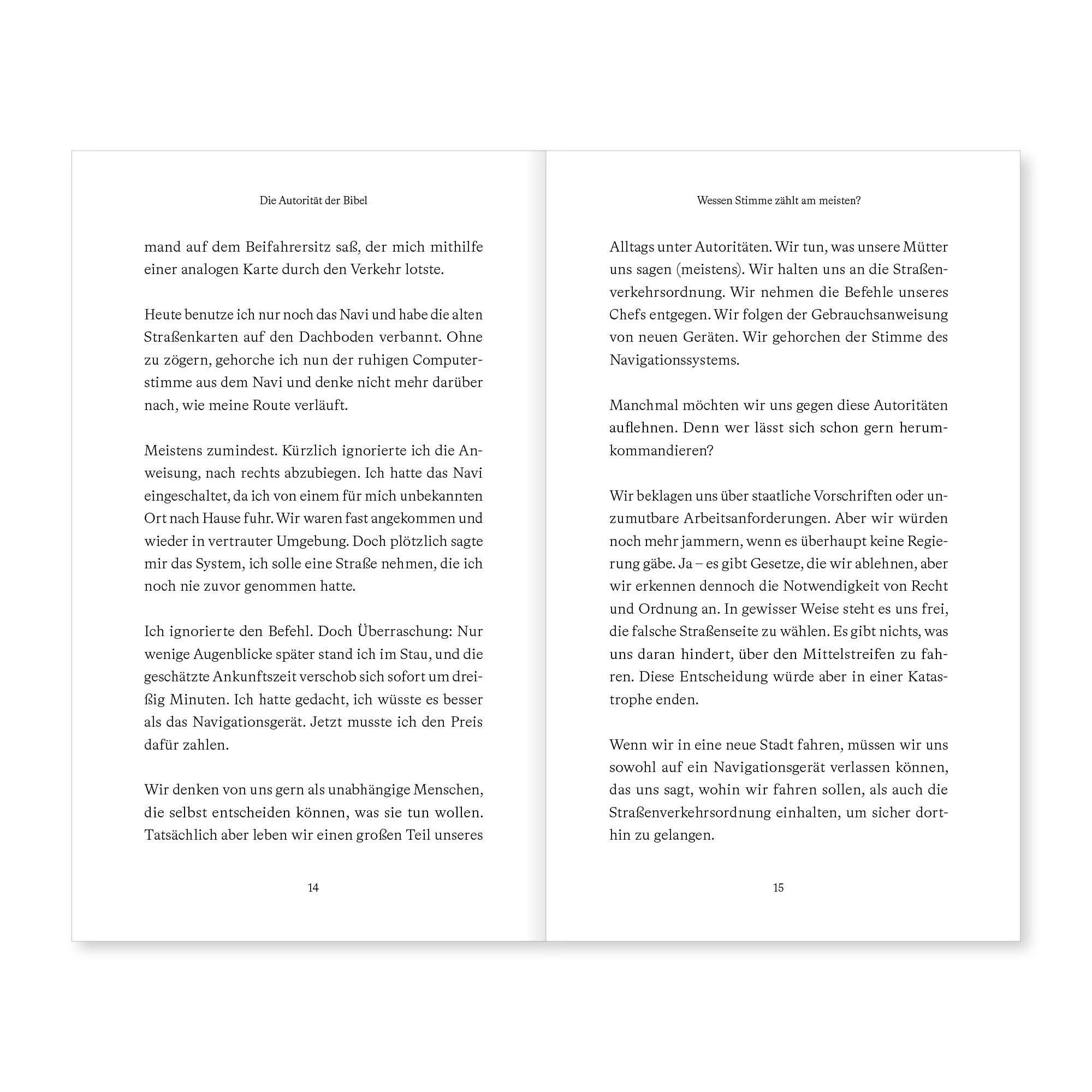 Beispielinhalt (Bild) Die Autorität der Bibel