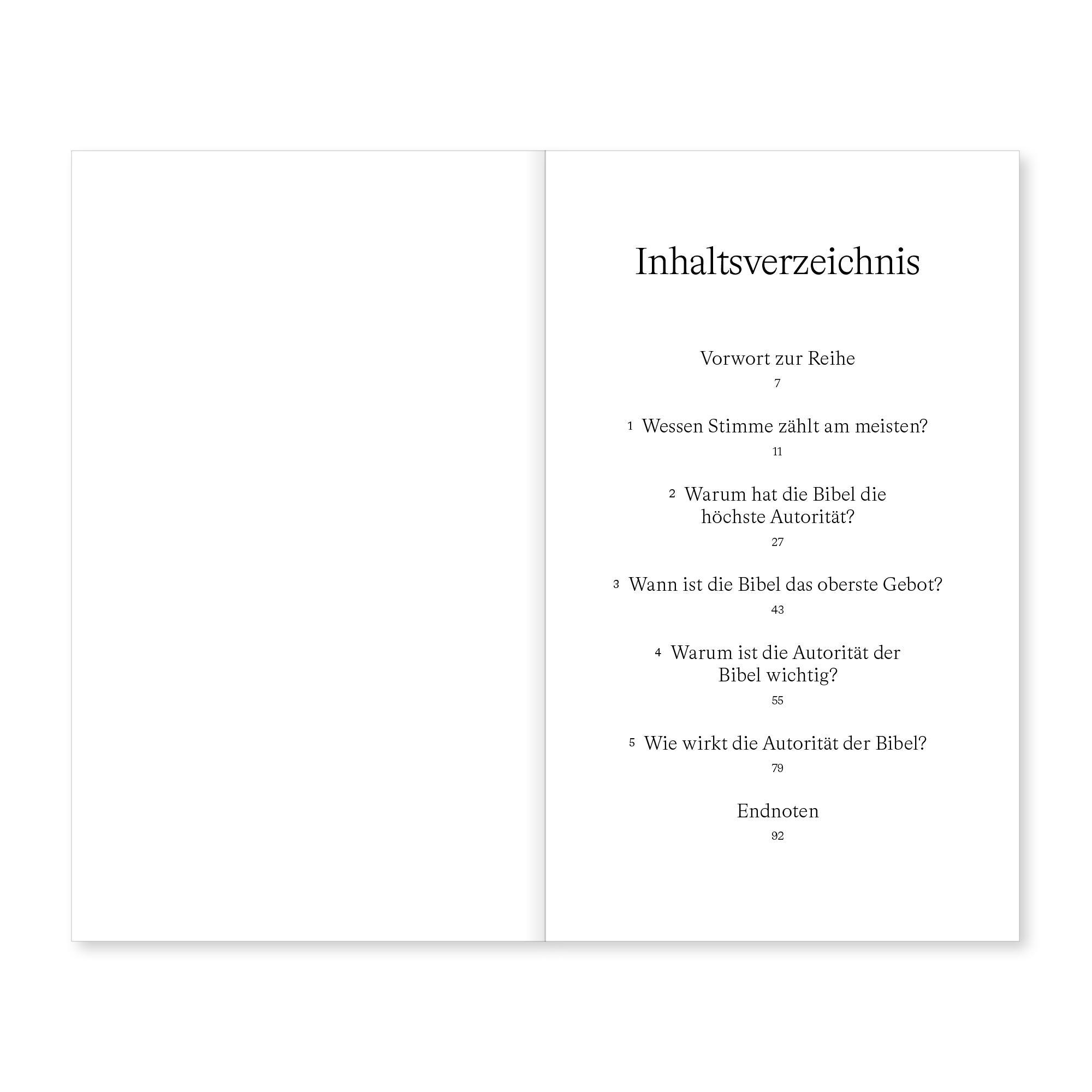 Beispielinhalt (Bild) Die Autorität der Bibel