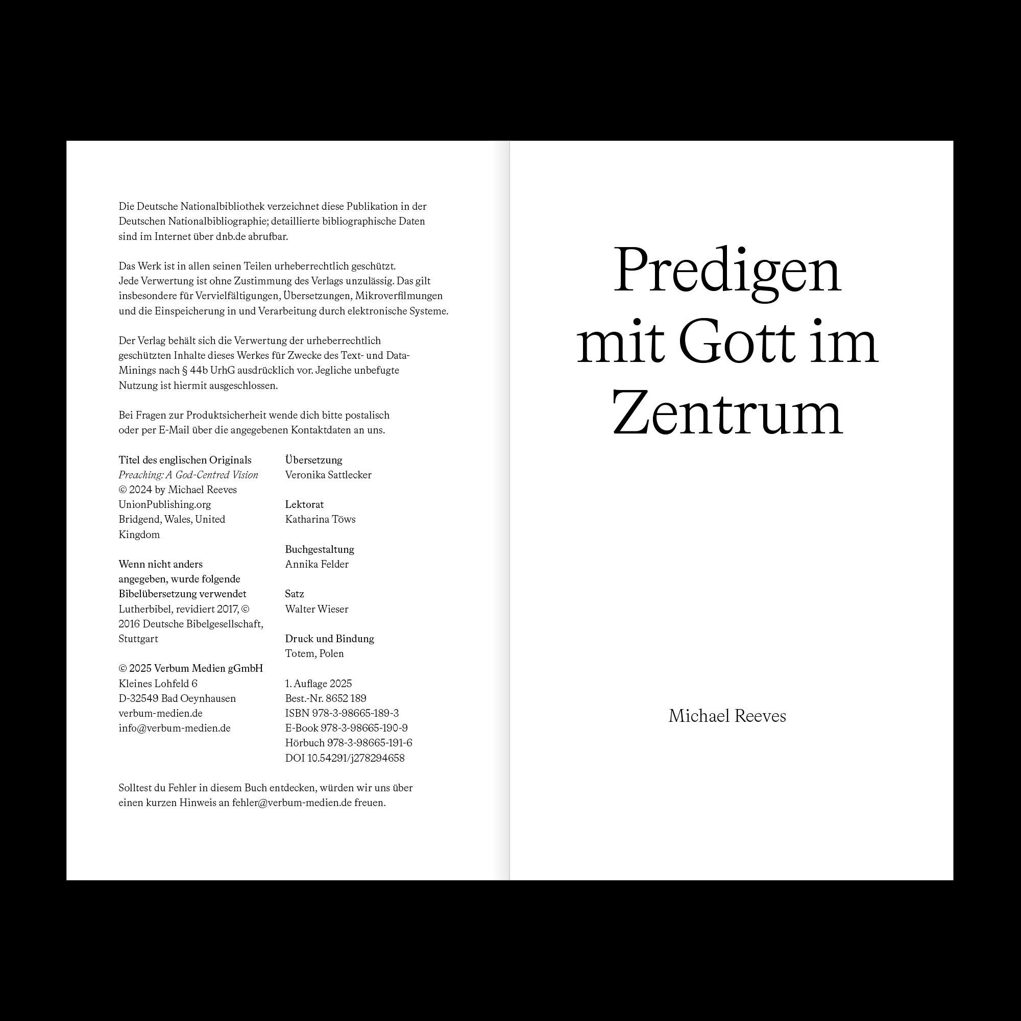 Beispielinhalt (Bild) Predigen mit Gott im Zentrum