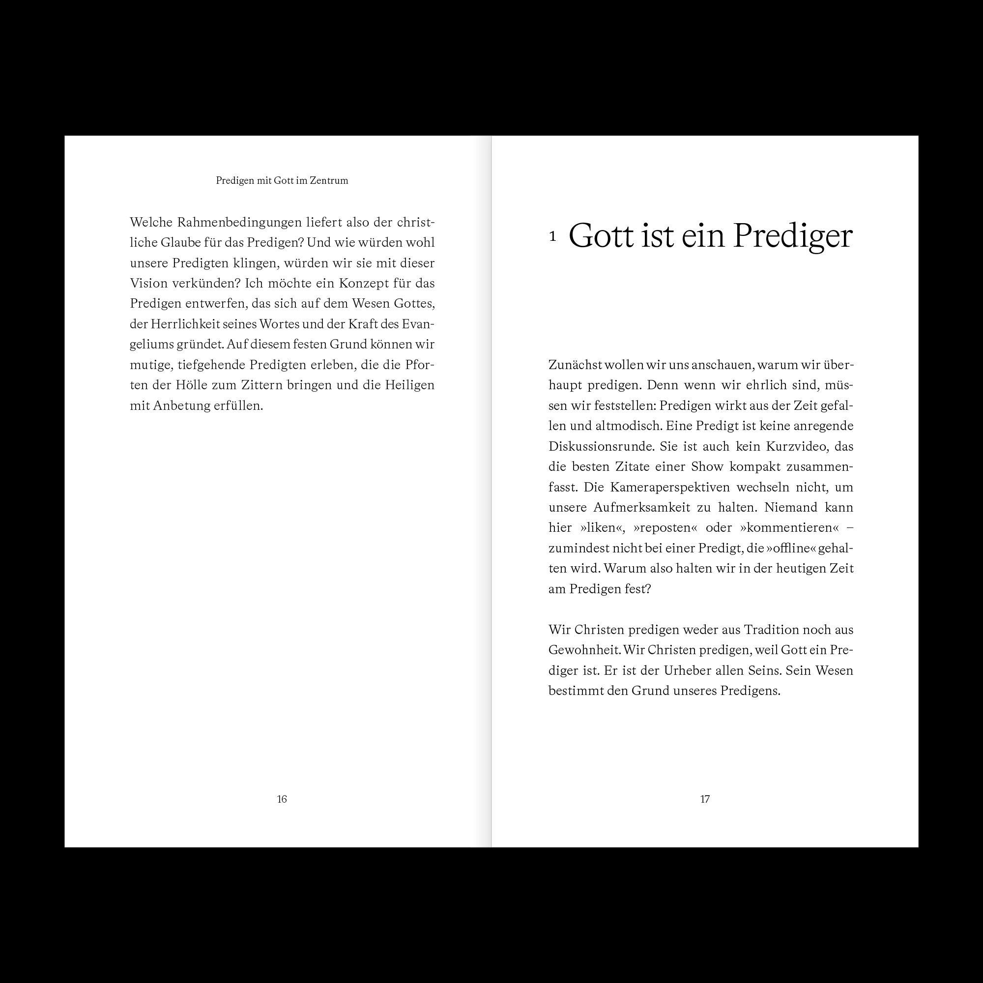 Beispielinhalt (Bild) Predigen mit Gott im Zentrum